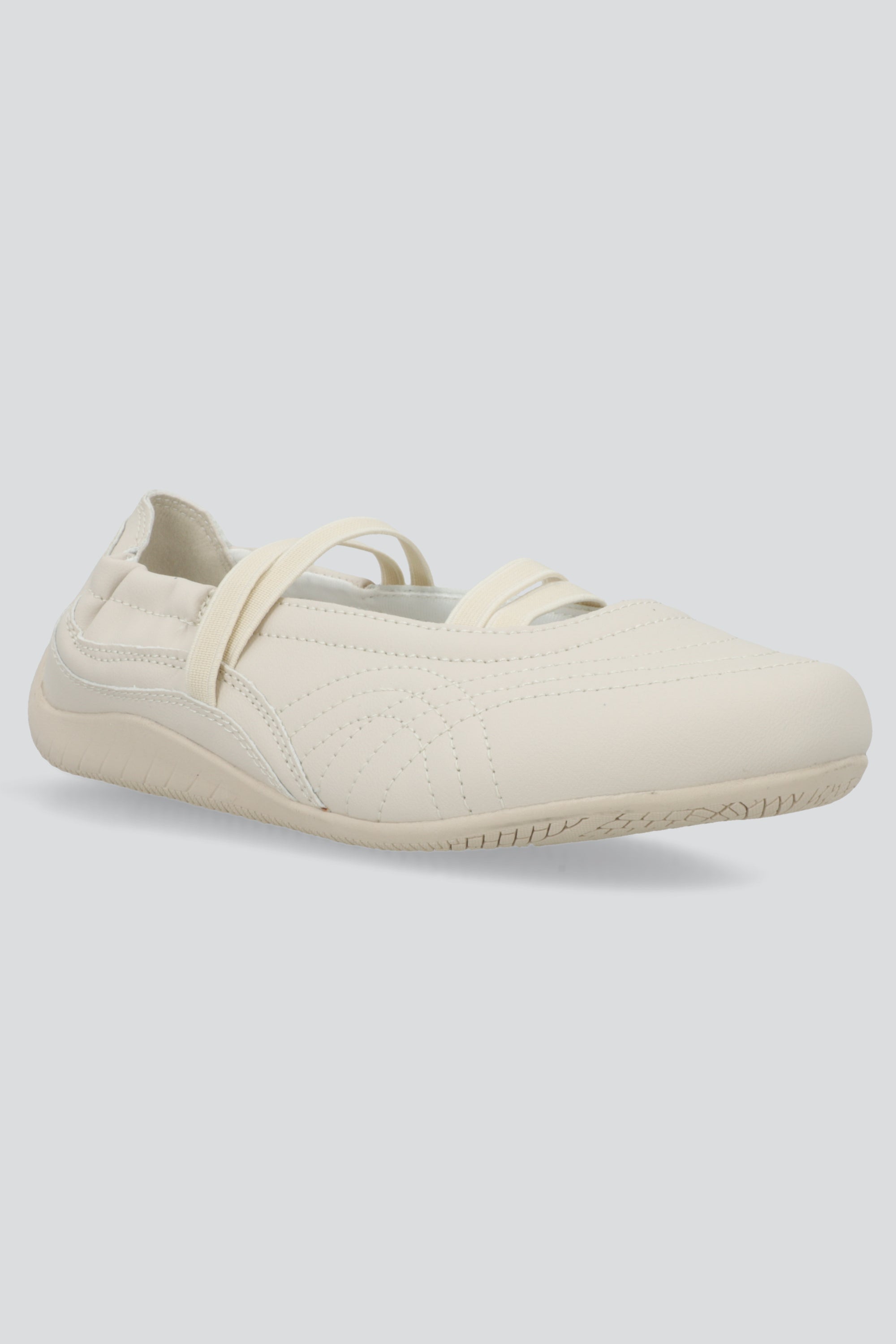 Tenis flat tiras elasticas NUDE