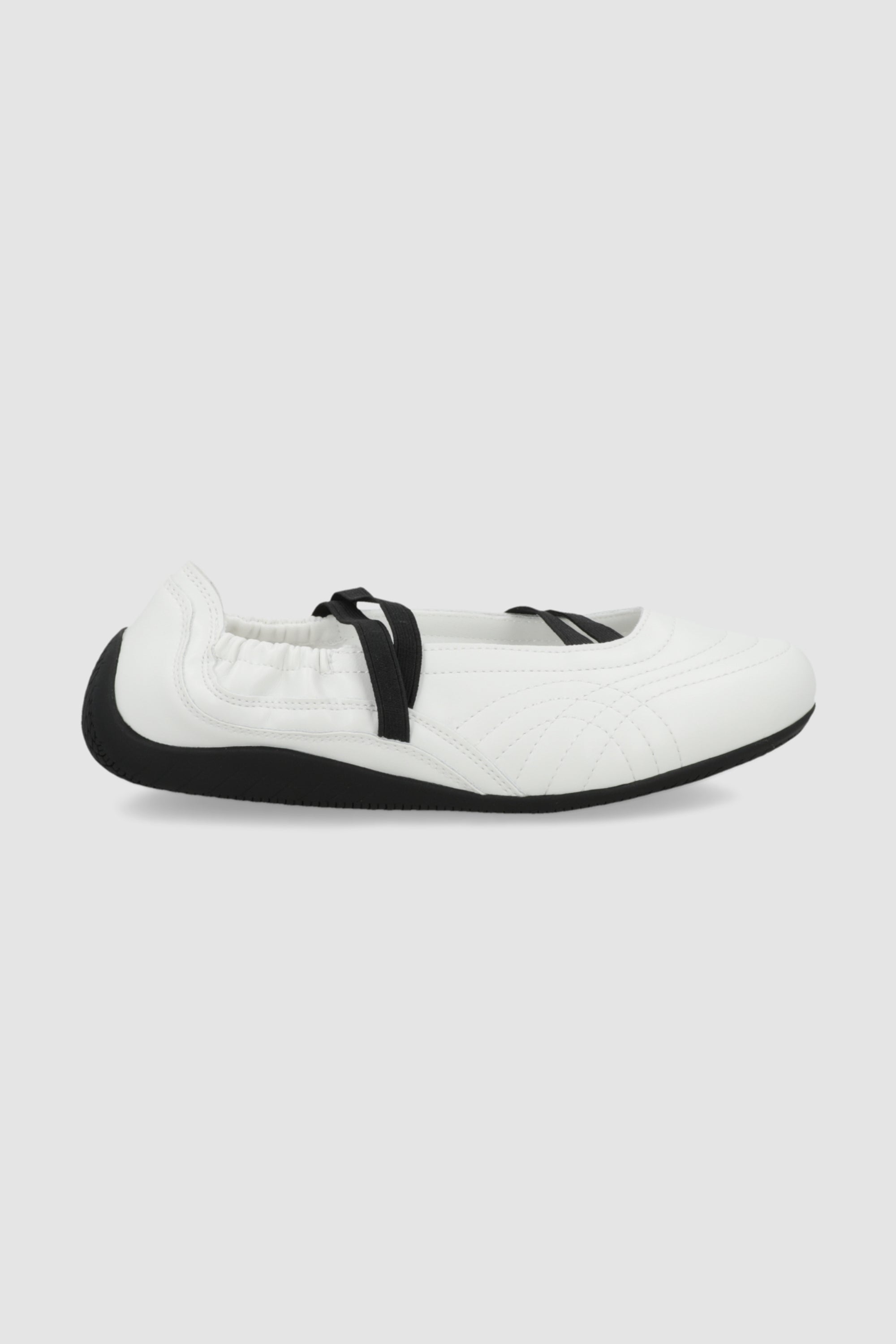 Tenis flat tiras elasticas BLANCO