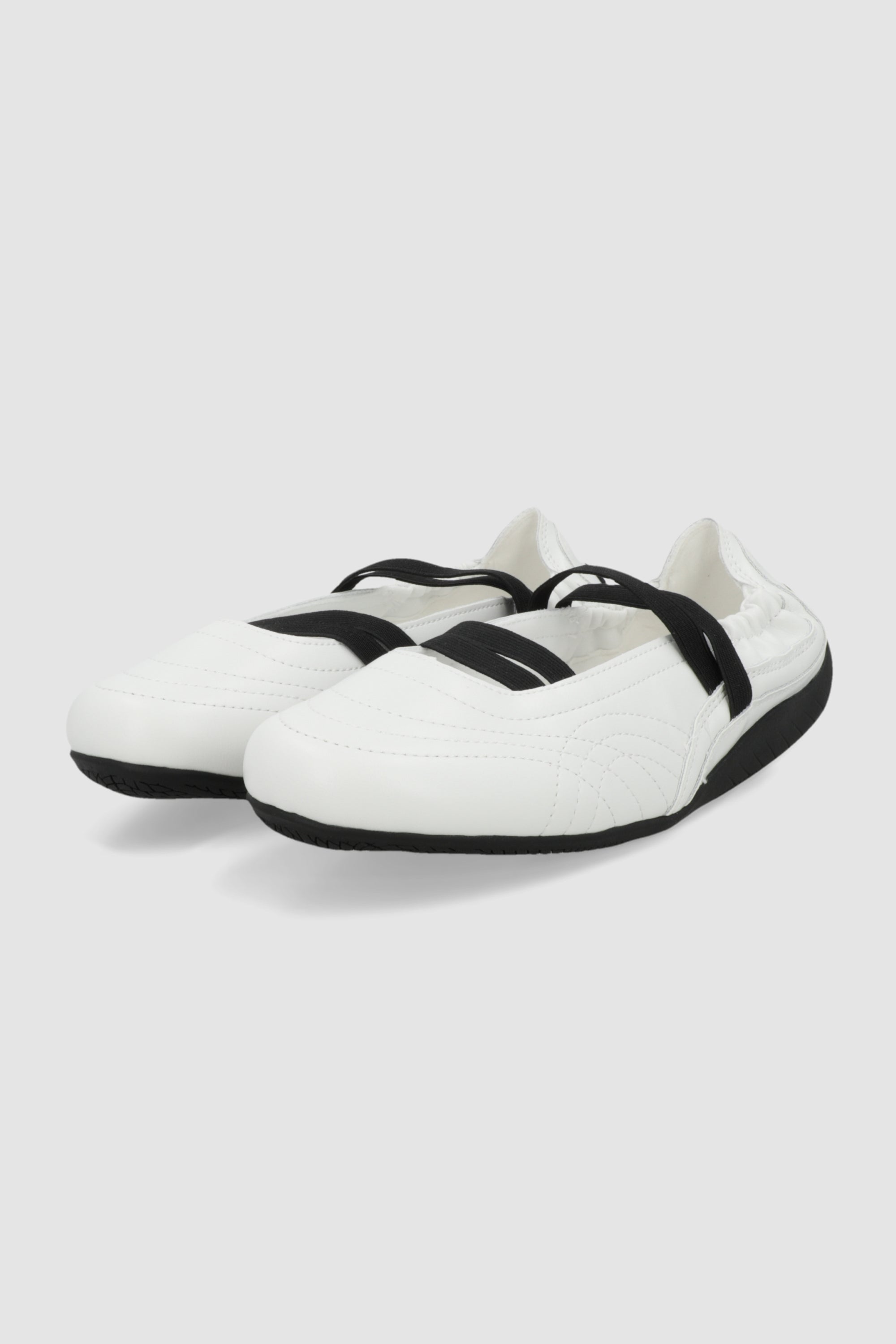 Tenis flat tiras elasticas BLANCO
