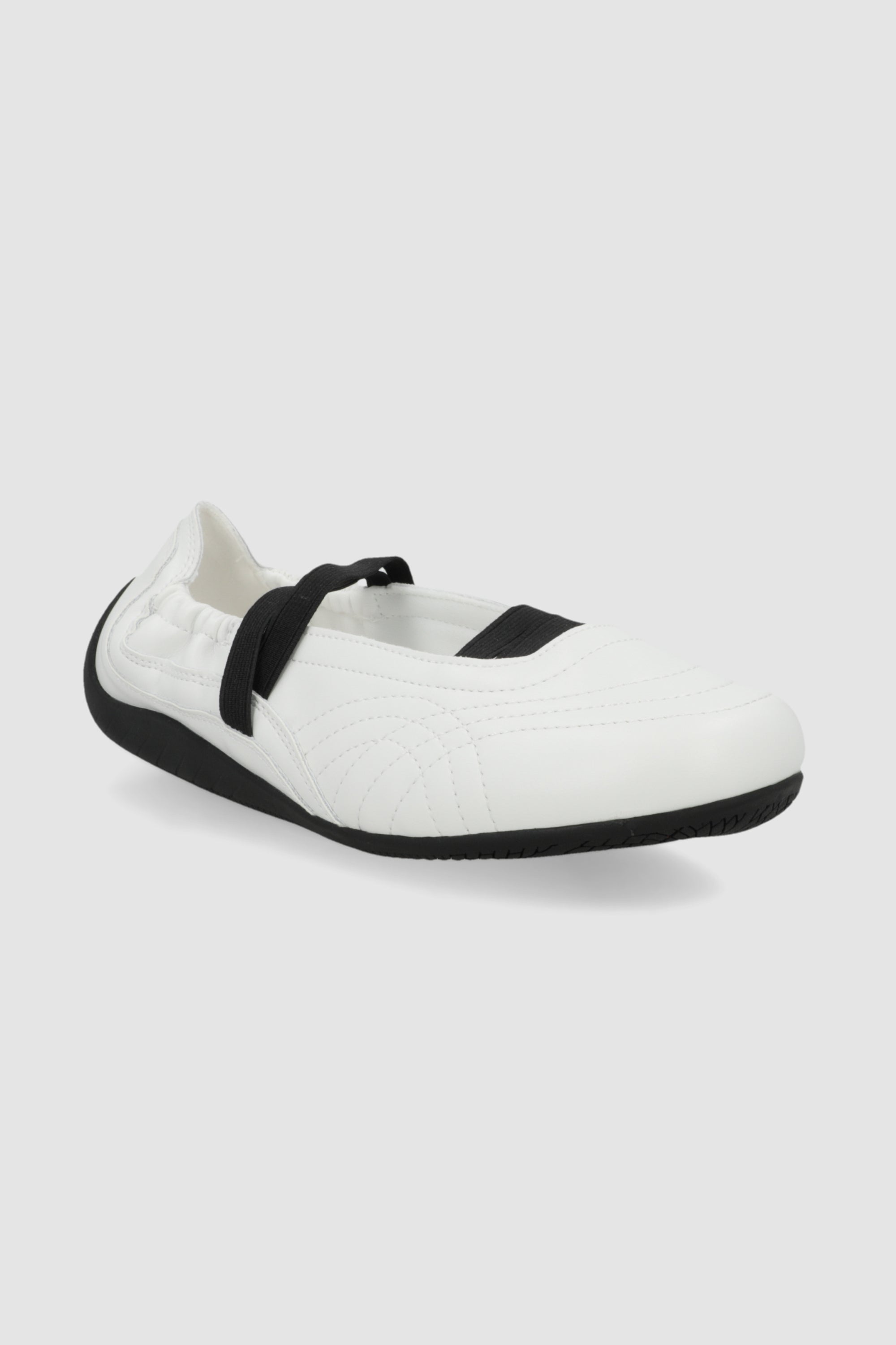 Tenis flat tiras elasticas BLANCO