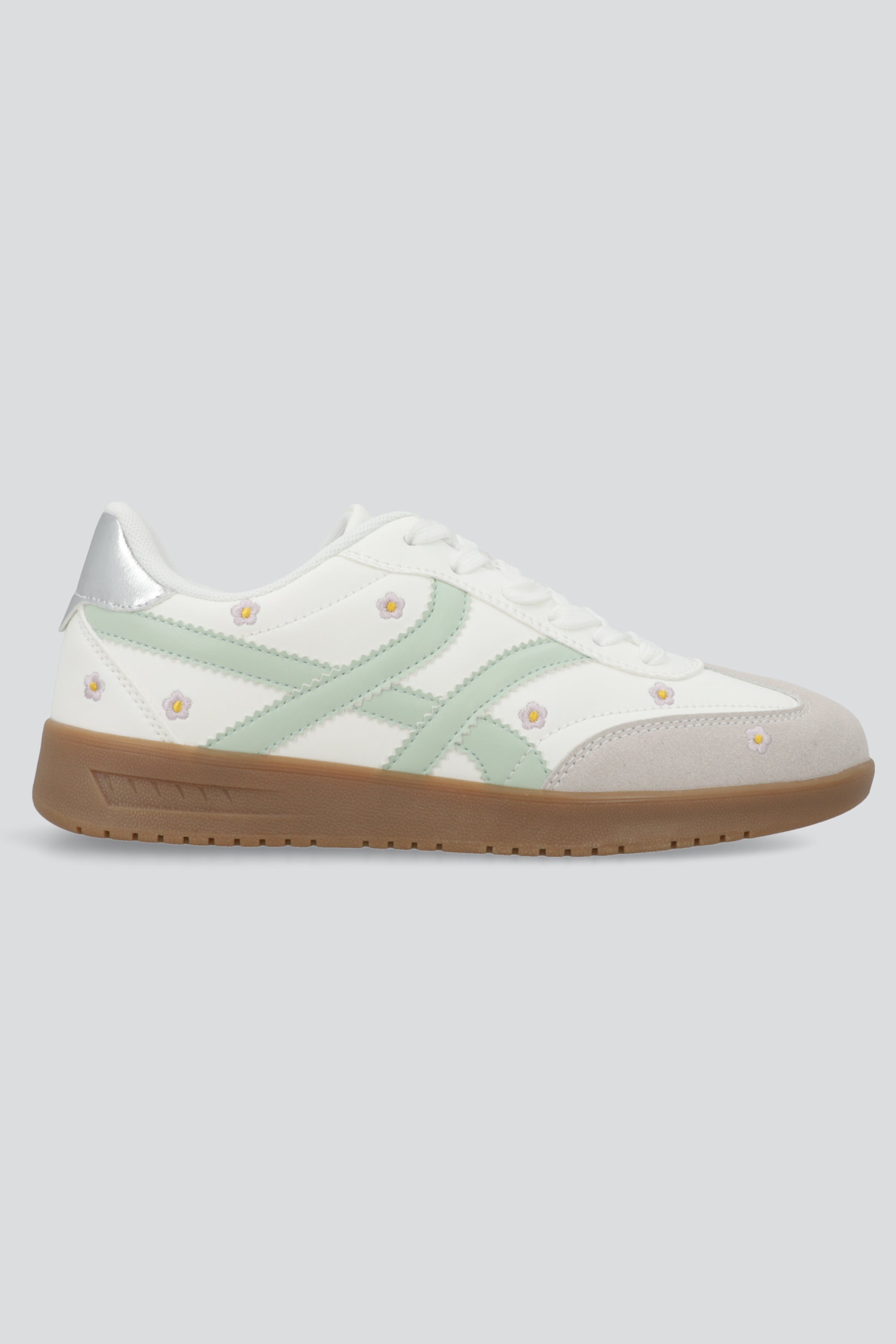 Tenis lineas flores bordadas SAGE
