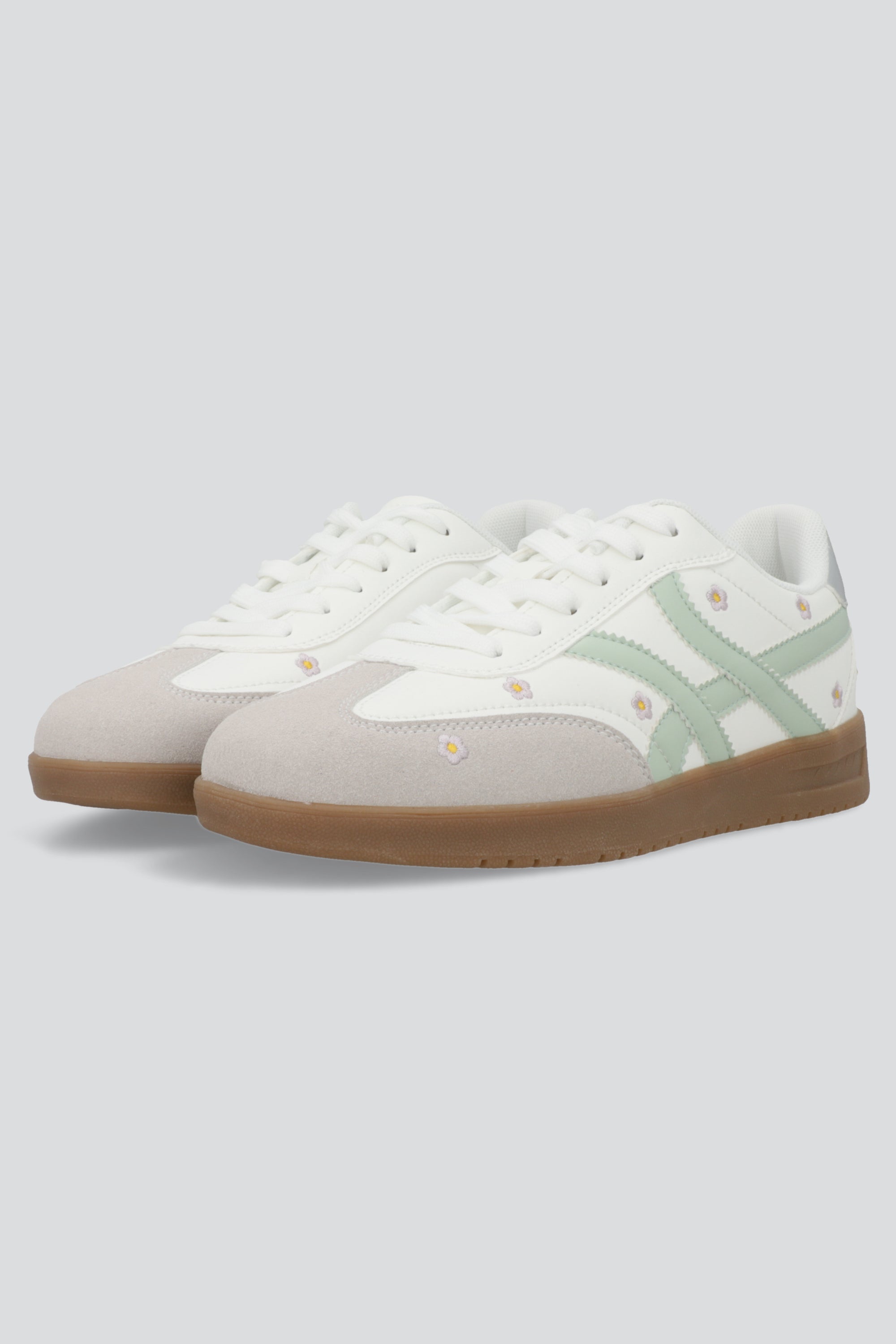 Tenis lineas flores bordadas SAGE