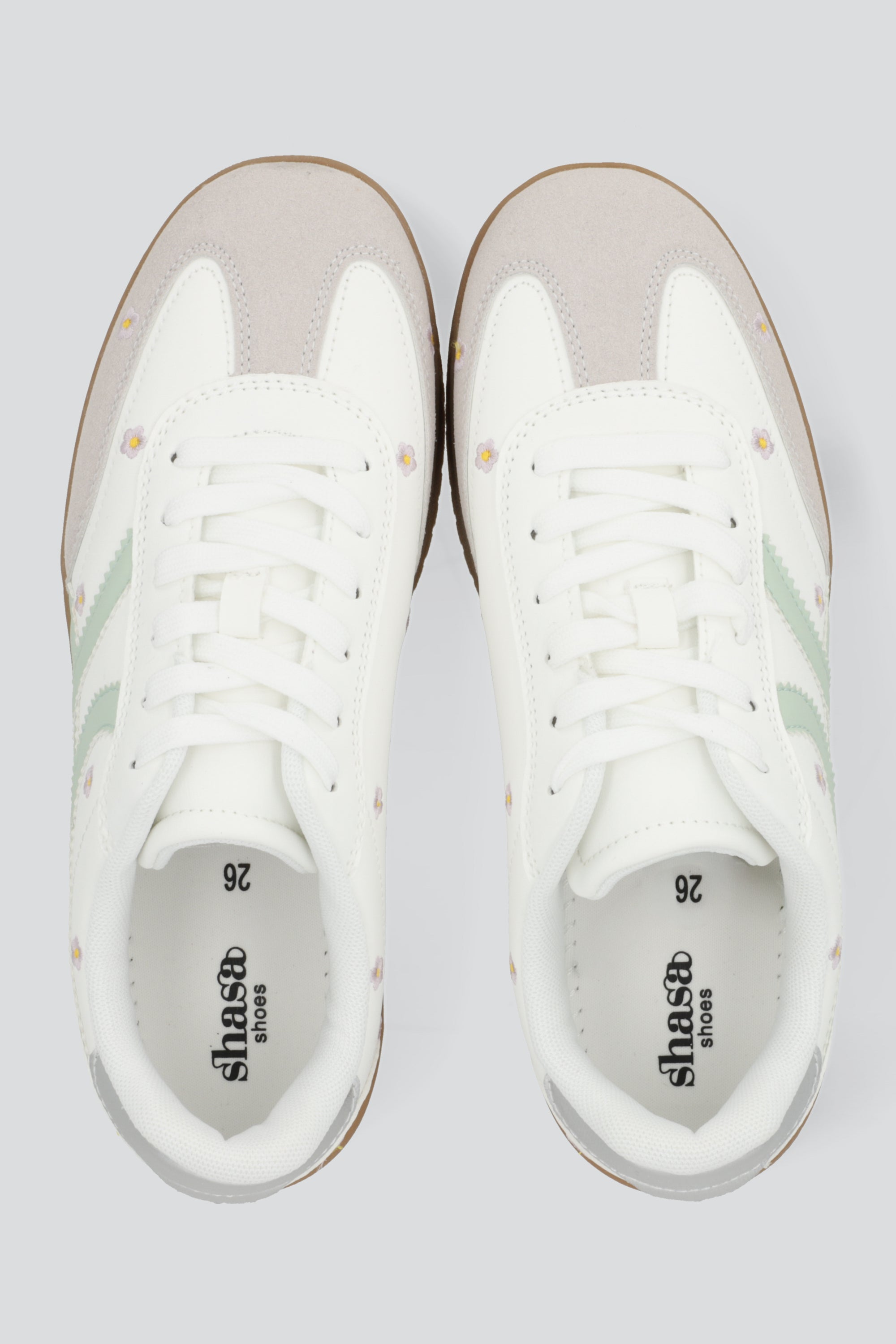 Tenis lineas flores bordadas SAGE