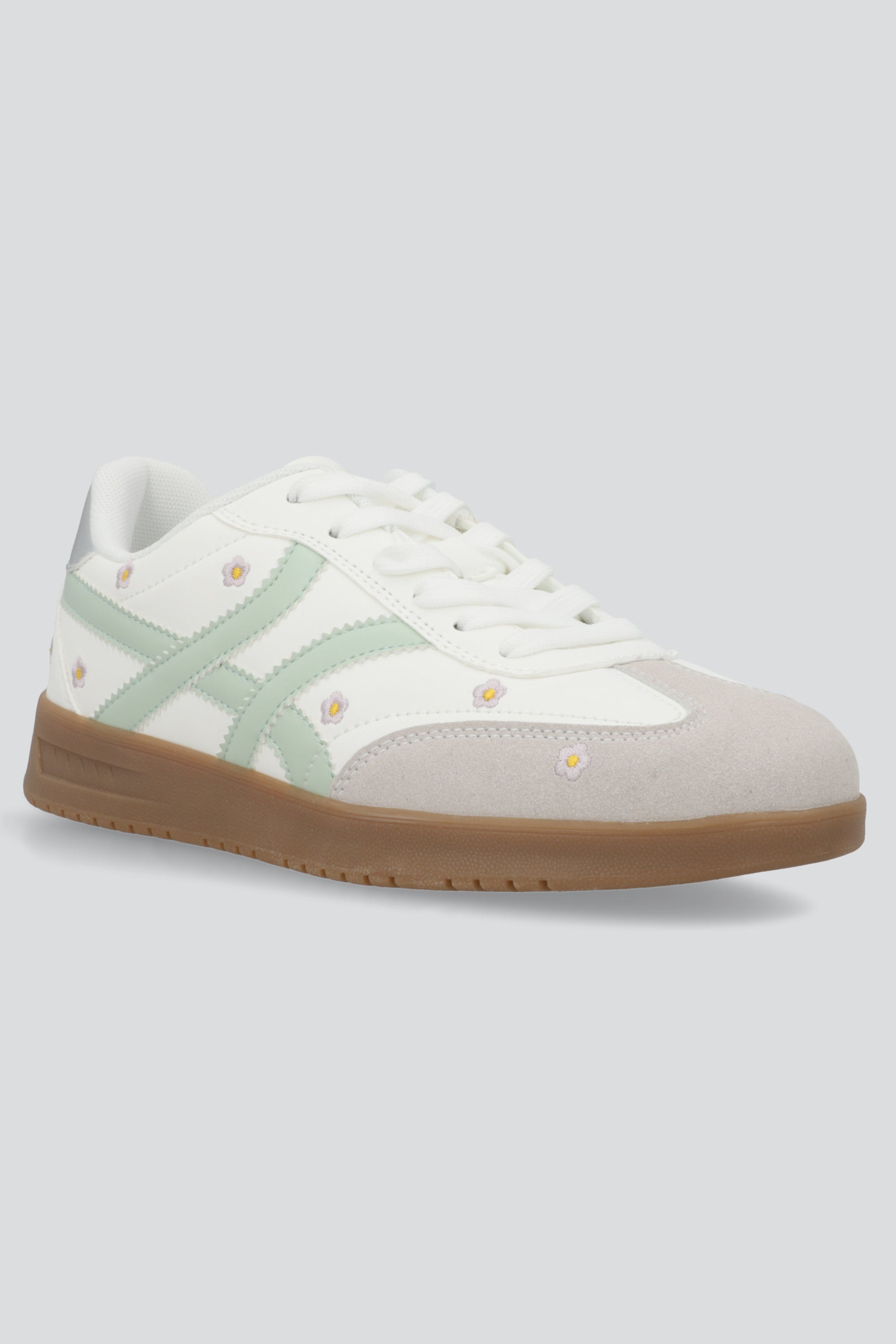 Tenis lineas flores bordadas SAGE