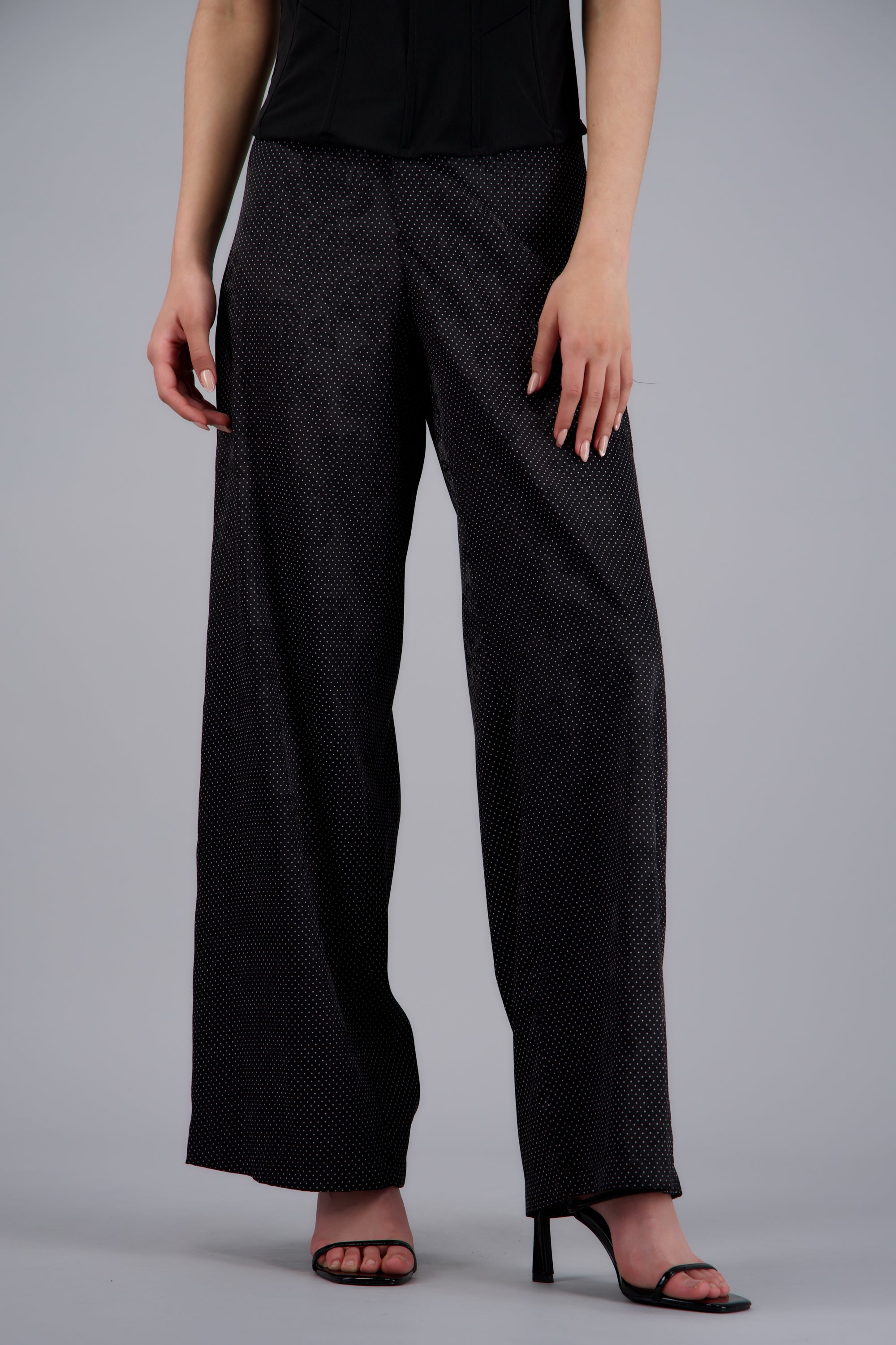 Pantalon amplio polka dots NEGRO COMBO