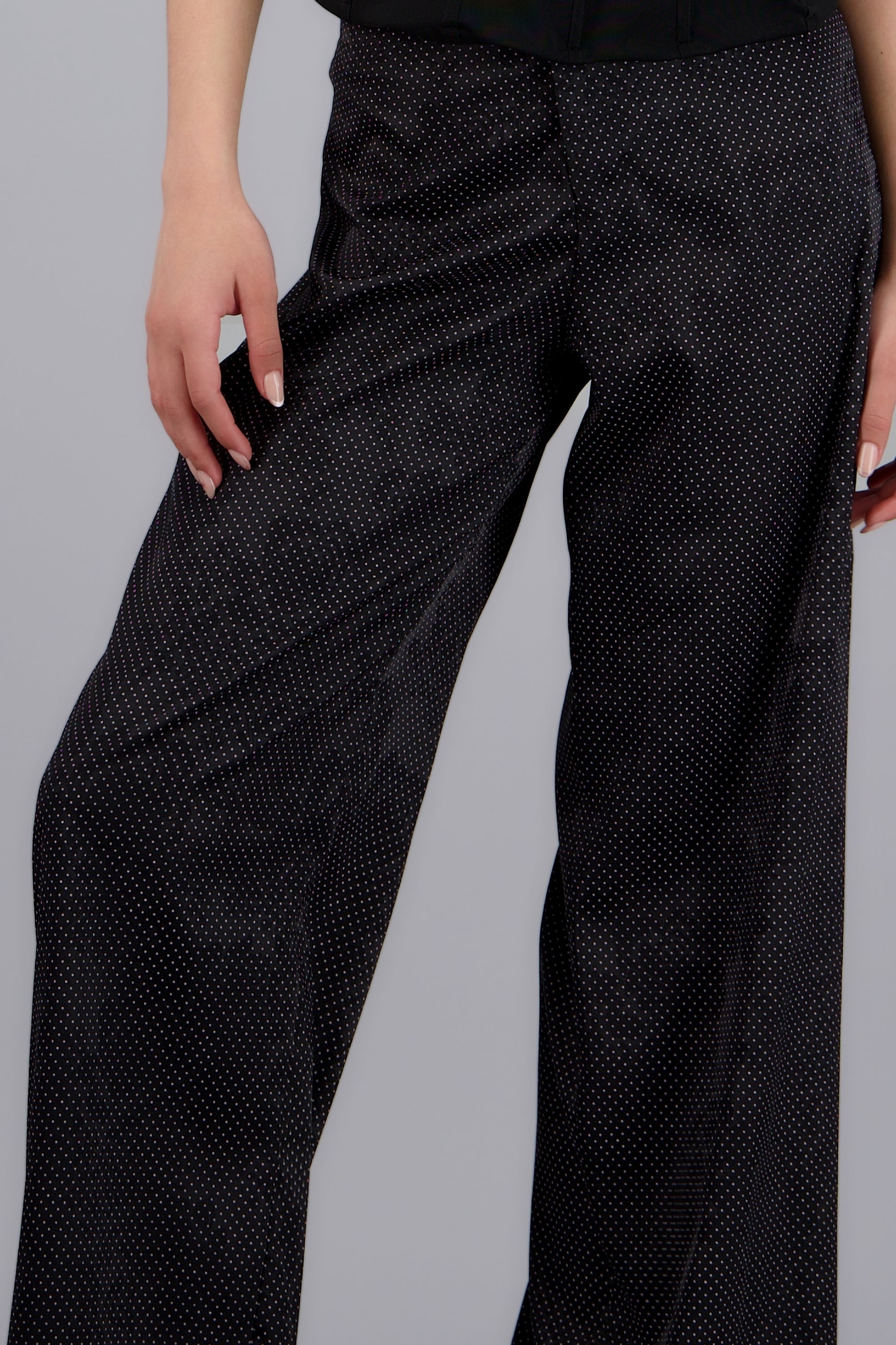 Pantalon amplio polka dots NEGRO COMBO