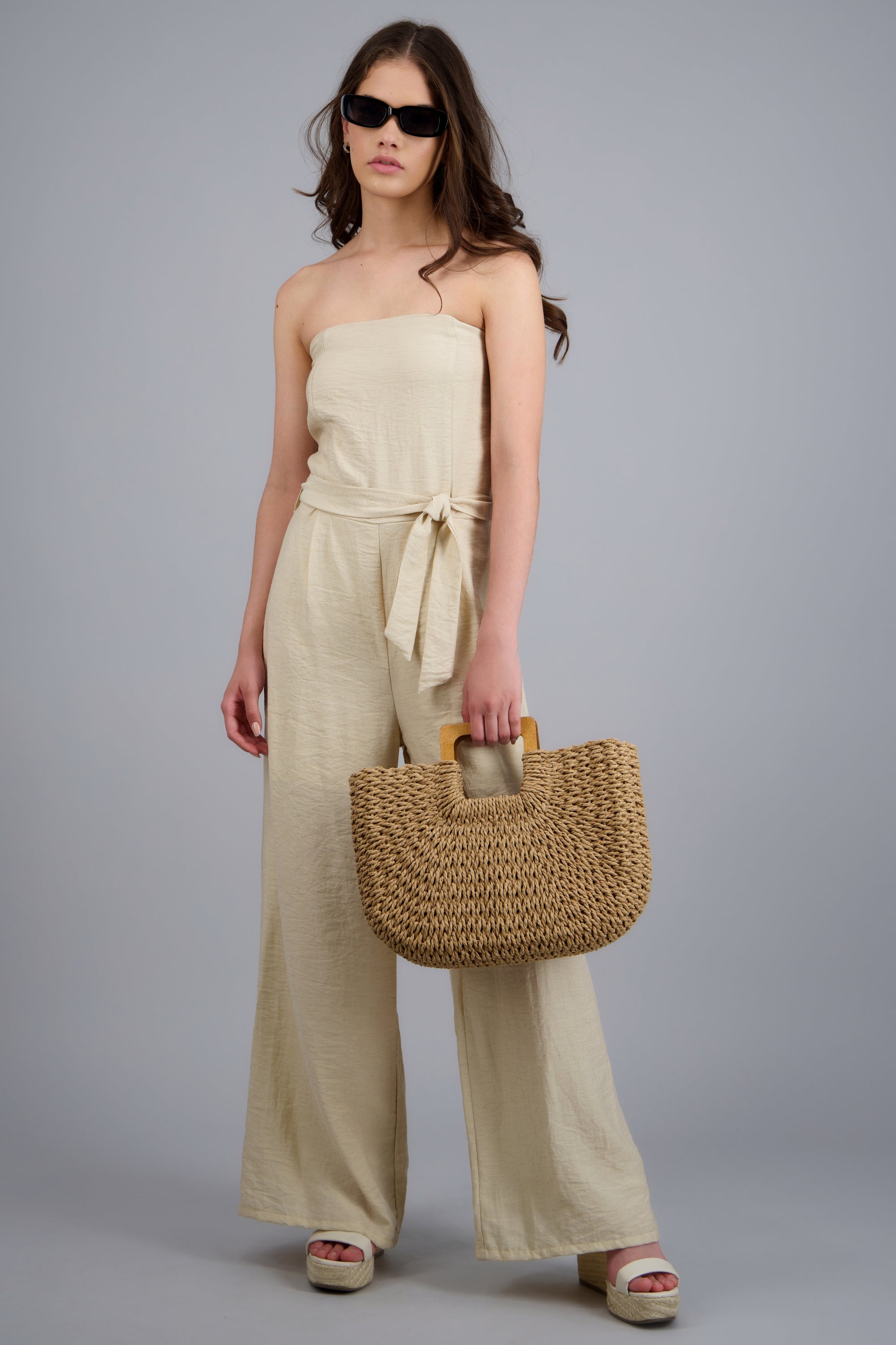 Jumpsuit strapless liso HUESO