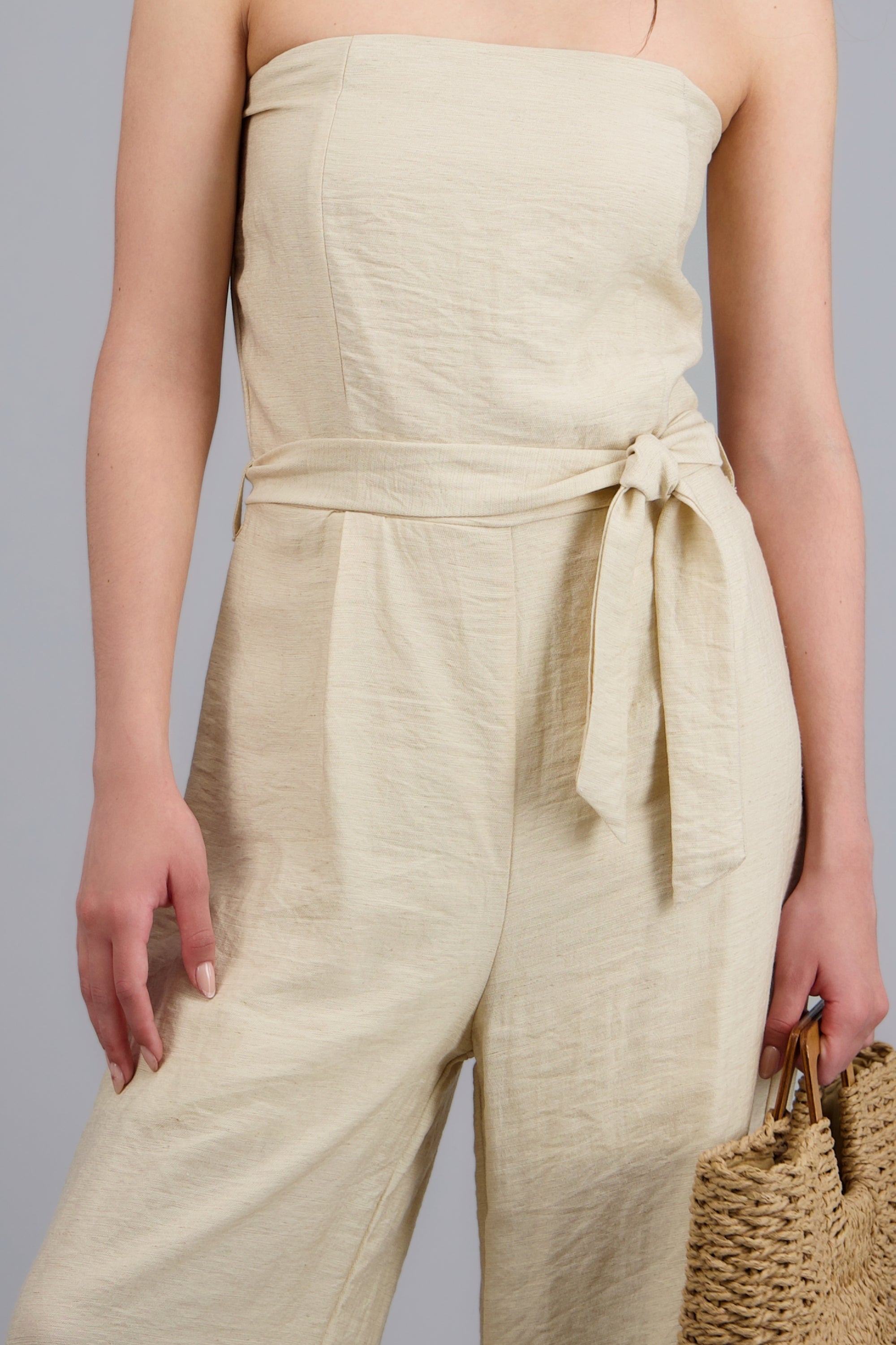 Jumpsuit strapless liso HUESO