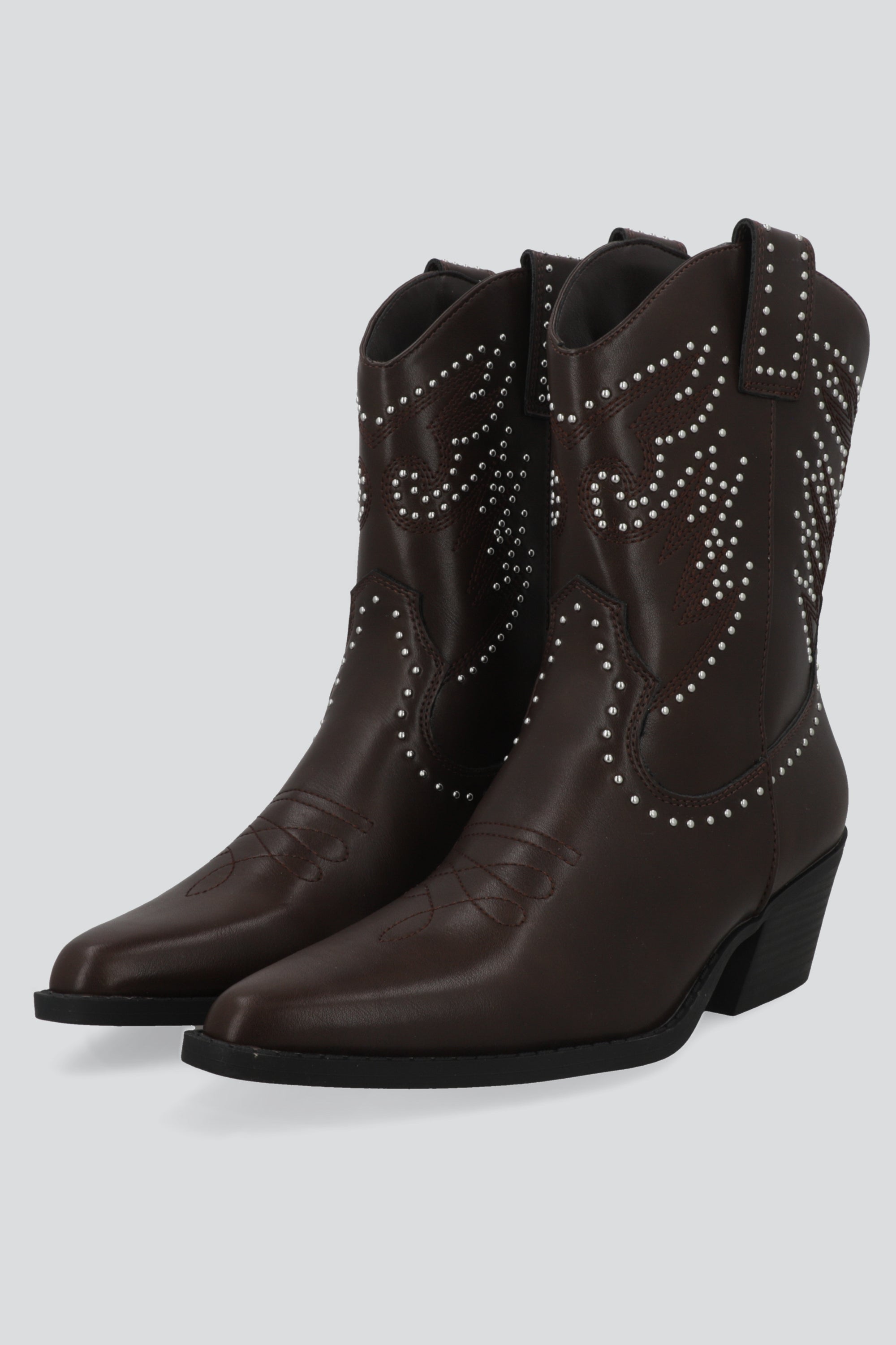 Botin vaquero studs CHOCOLATE