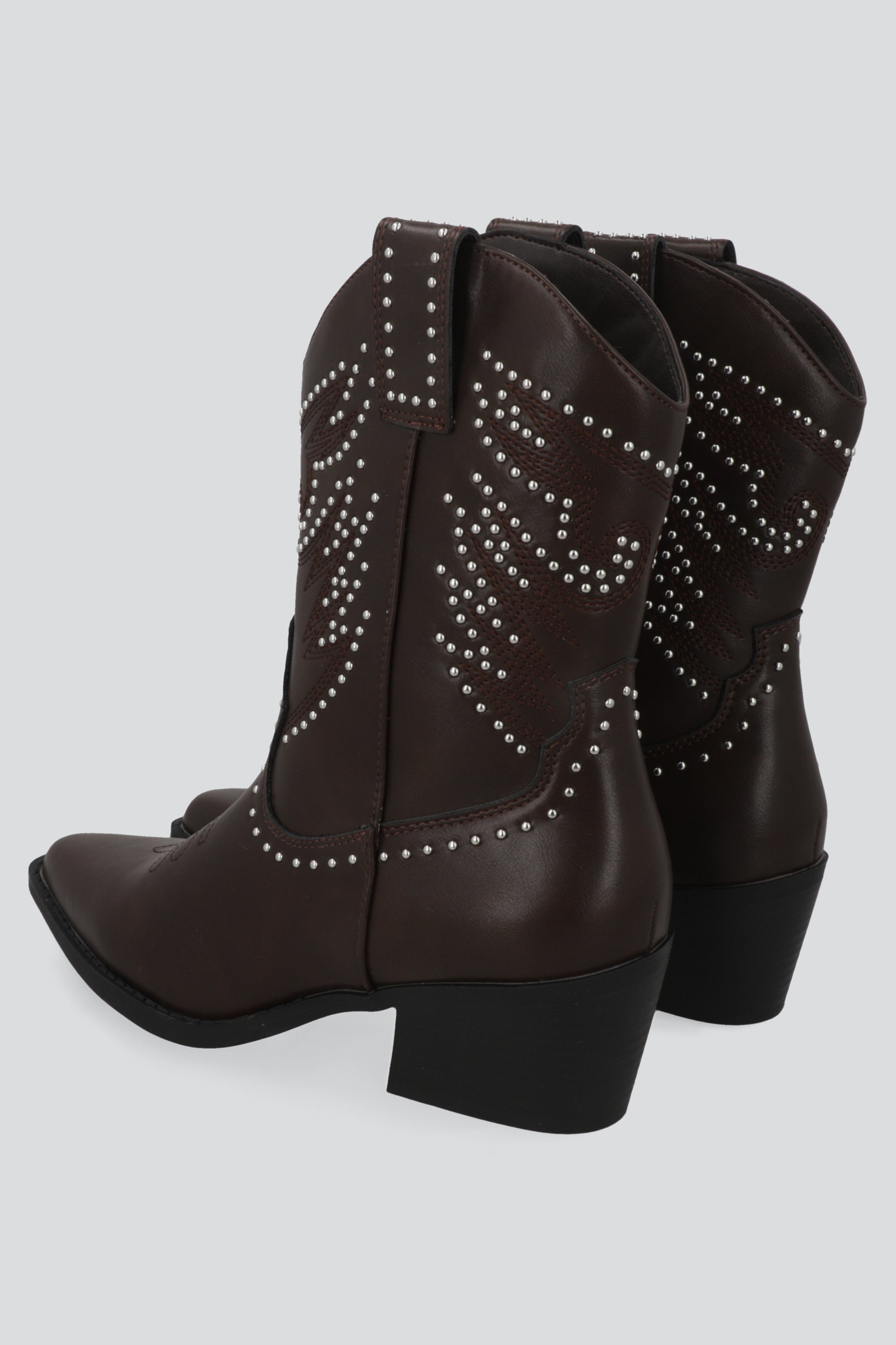 Botin vaquero studs CHOCOLATE