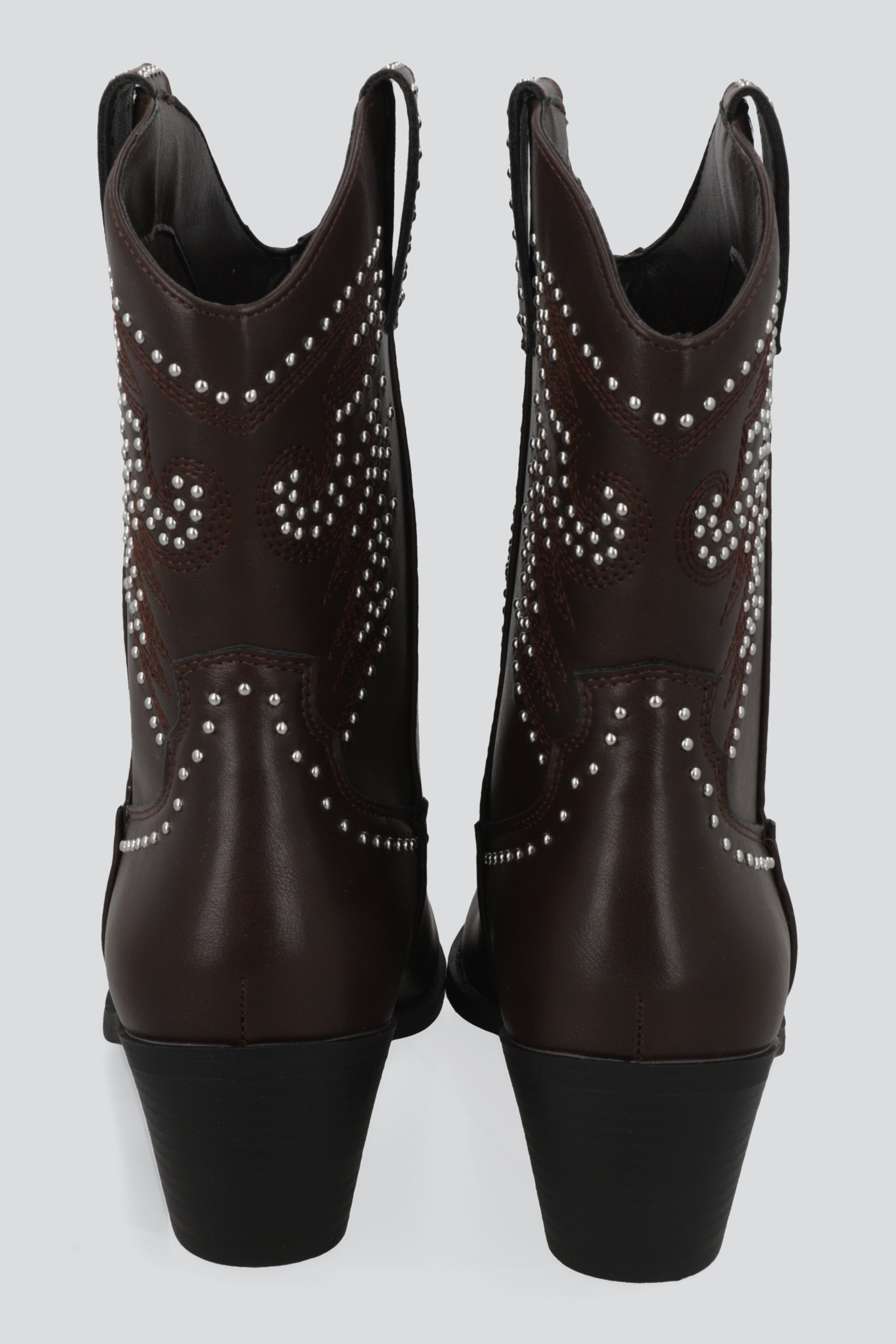 Botin vaquero studs CHOCOLATE