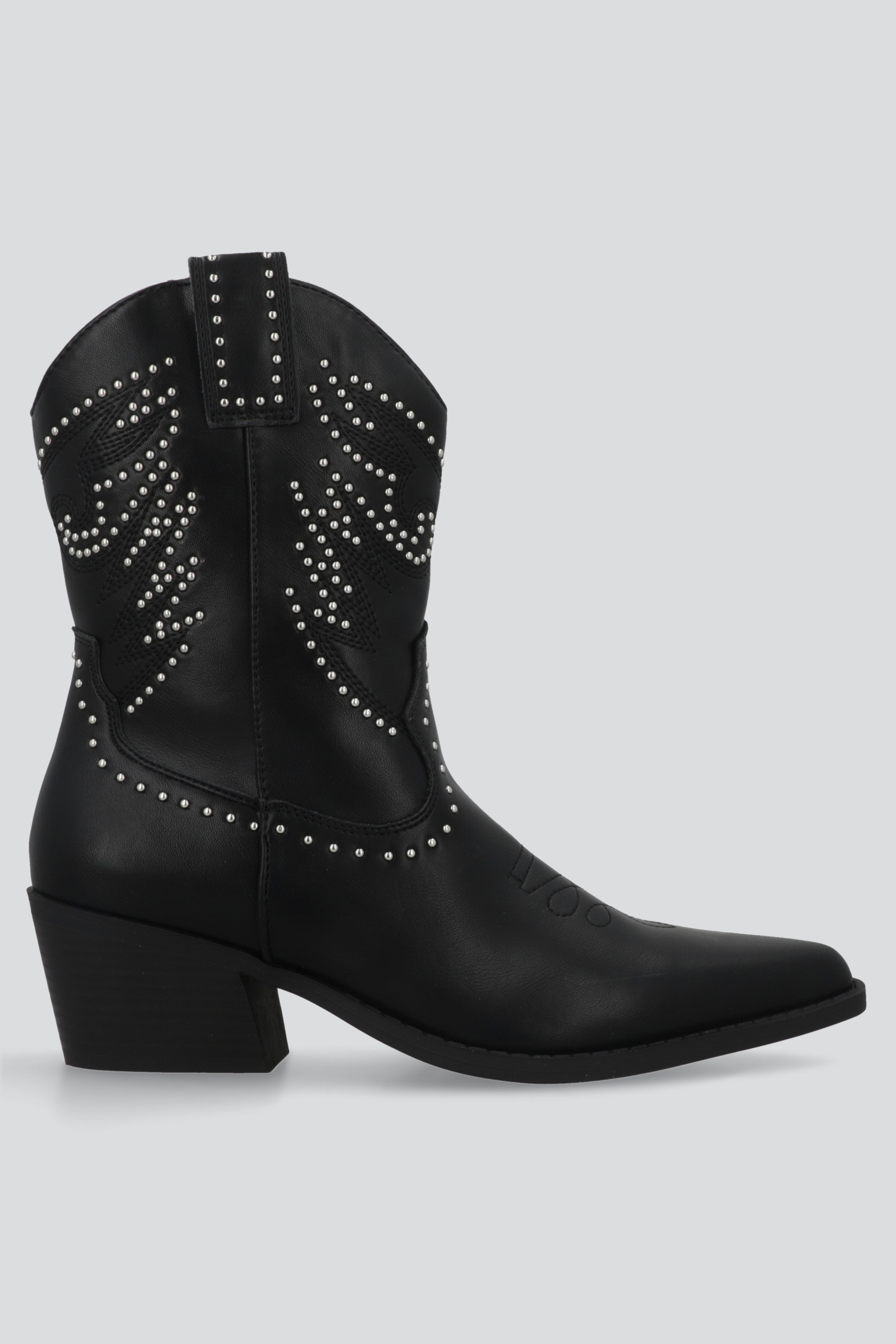 Botin vaquero studs NEGRO