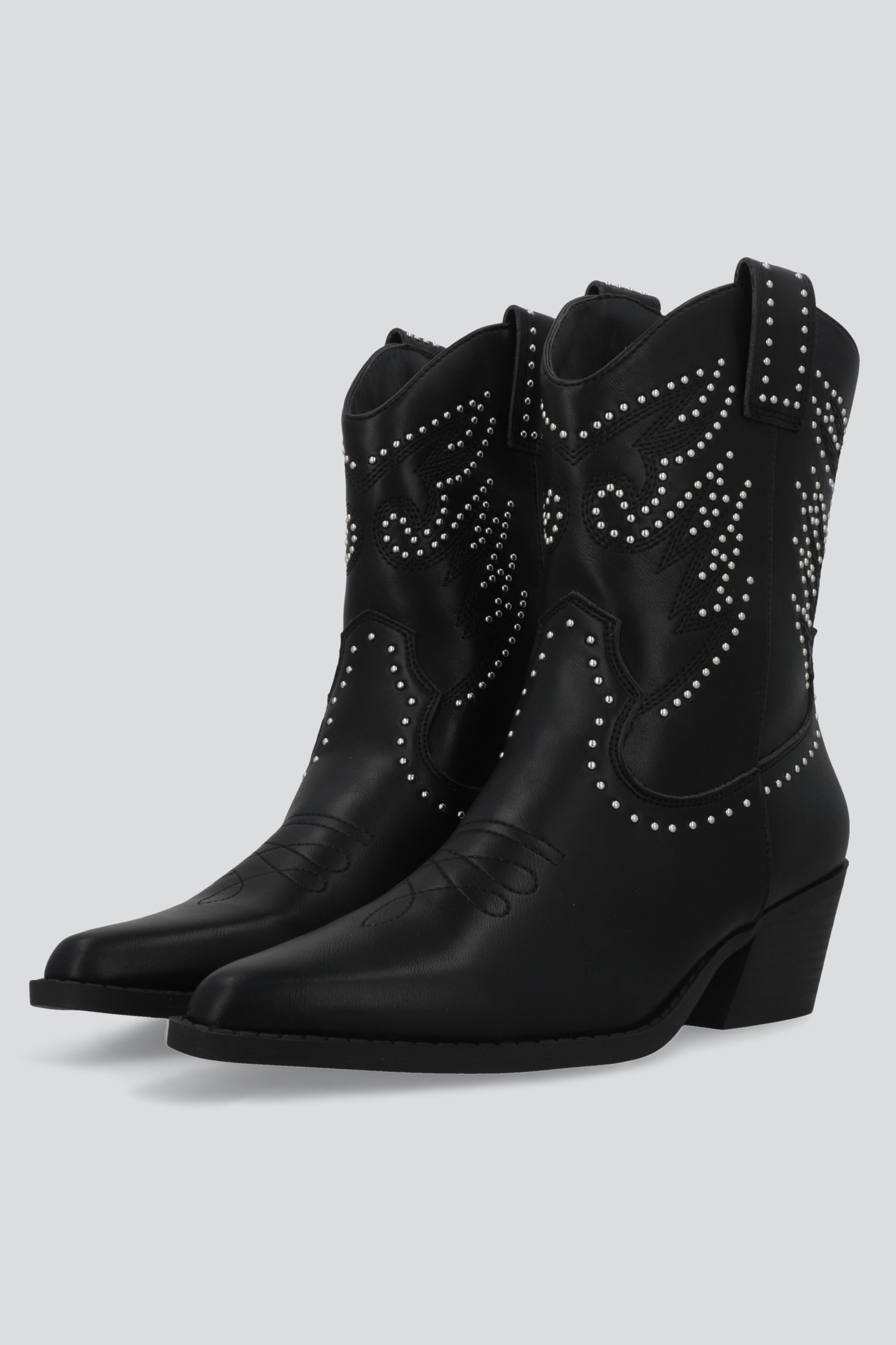 Botin vaquero studs NEGRO