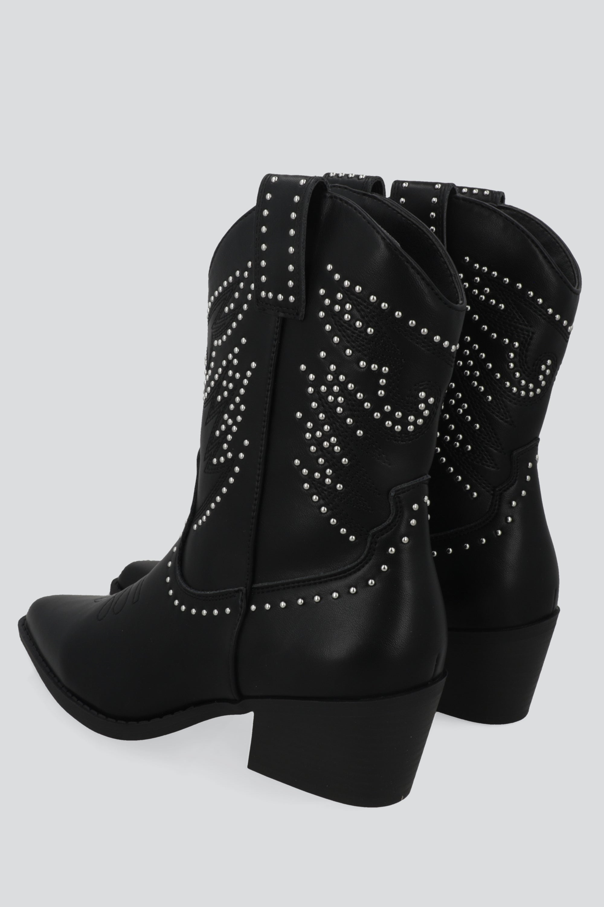 Botin vaquero studs NEGRO