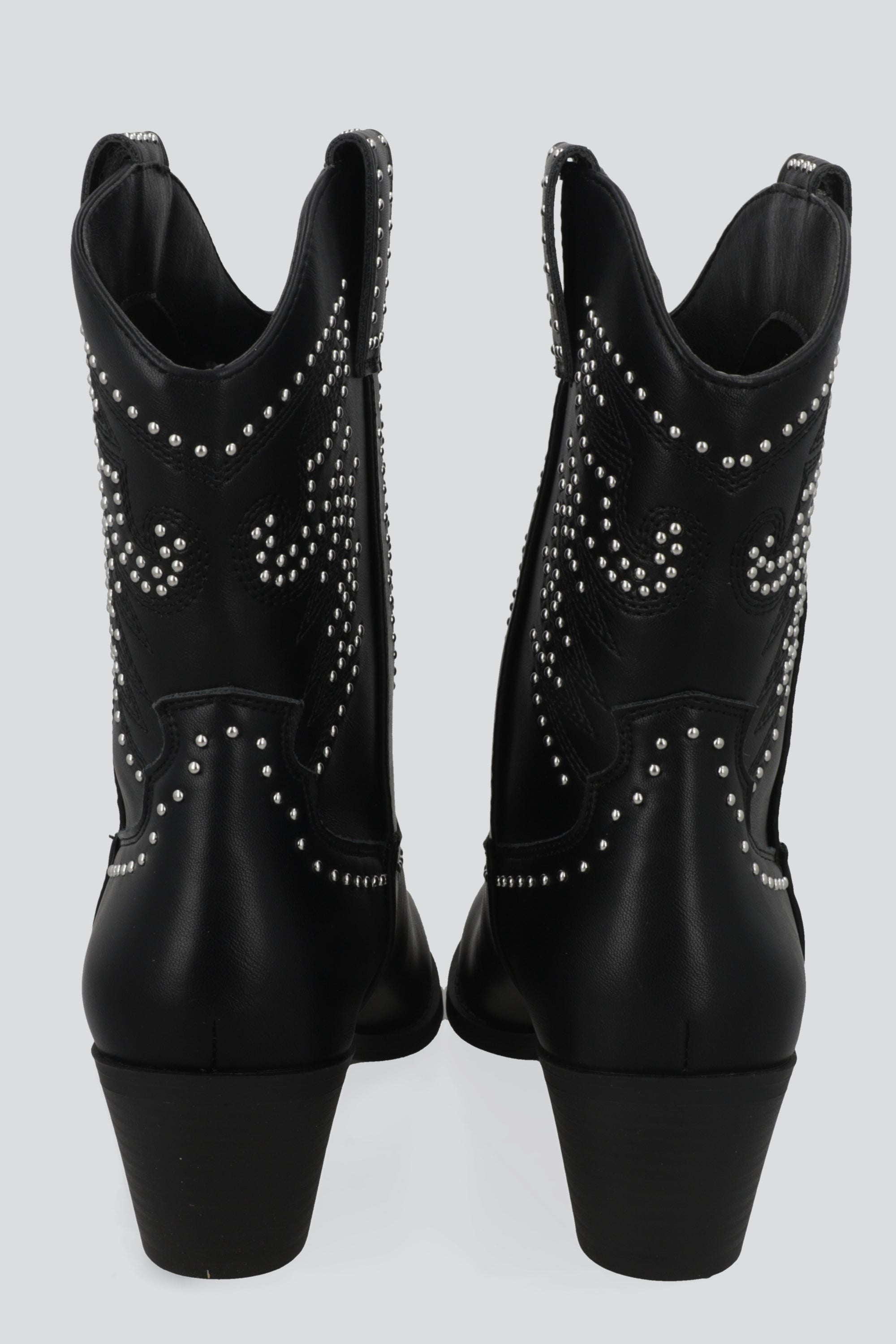 Botin vaquero studs NEGRO