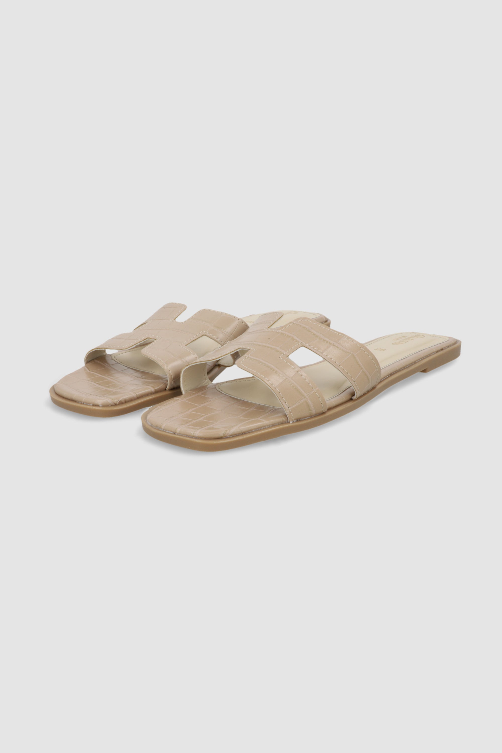 Sandalia greca croco TAUPE