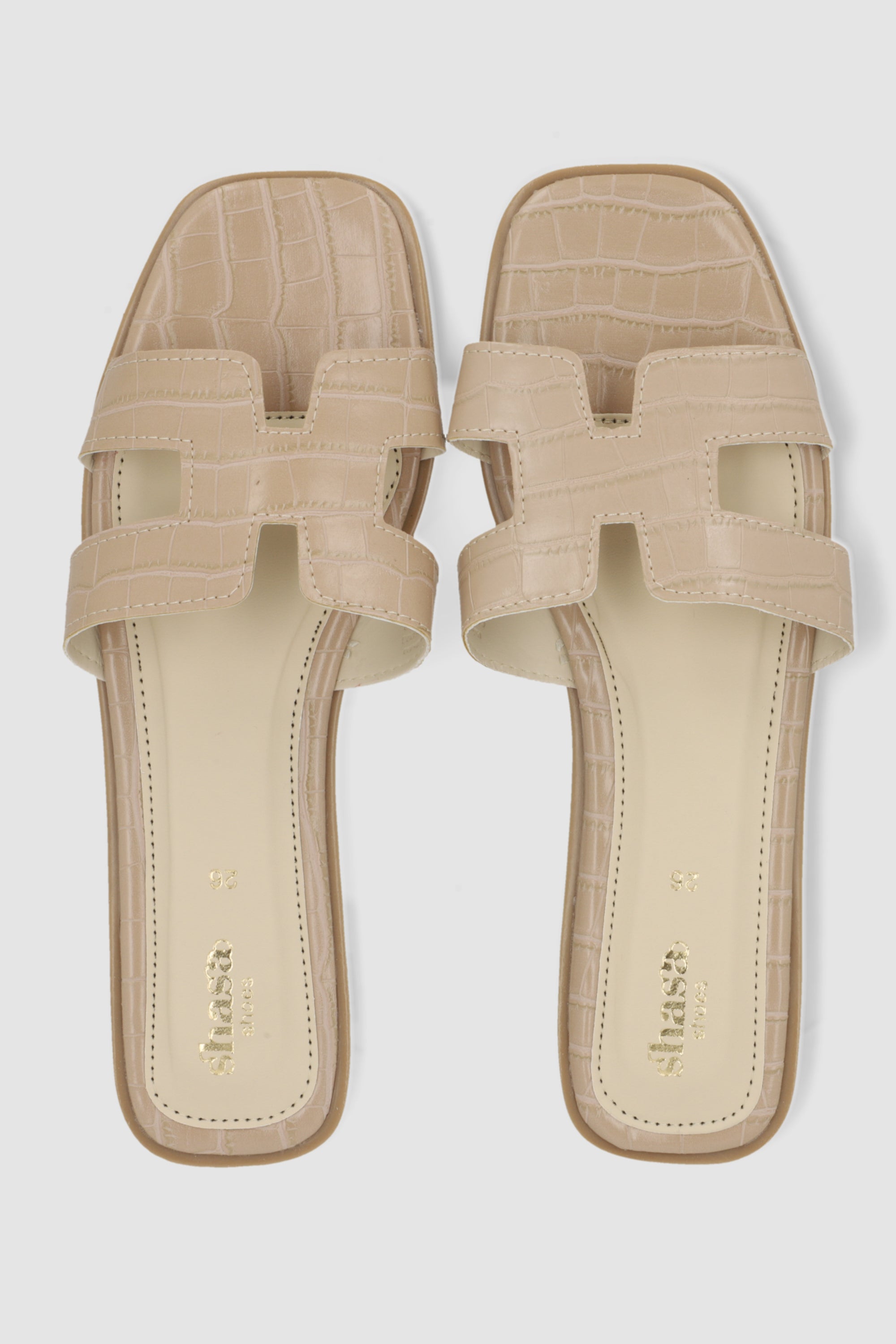 Sandalia greca croco TAUPE