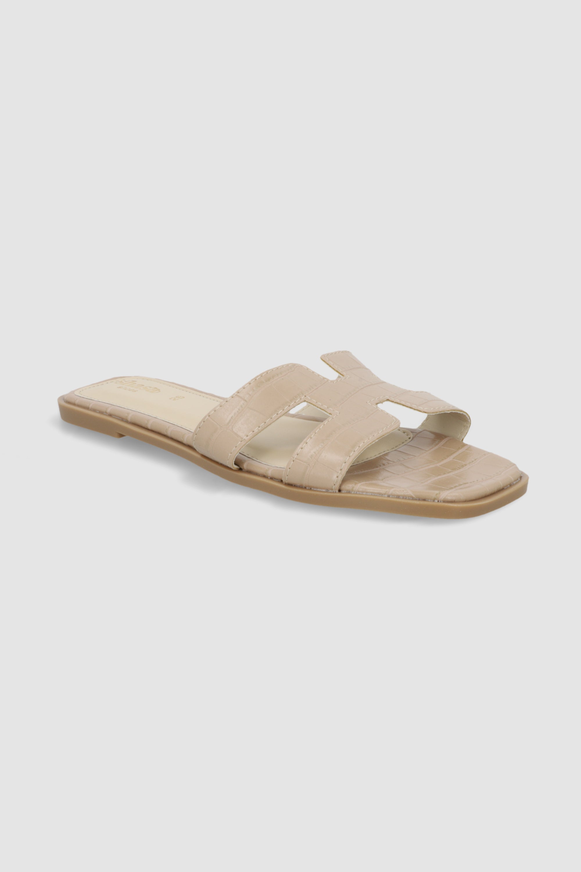 Sandalia greca croco TAUPE