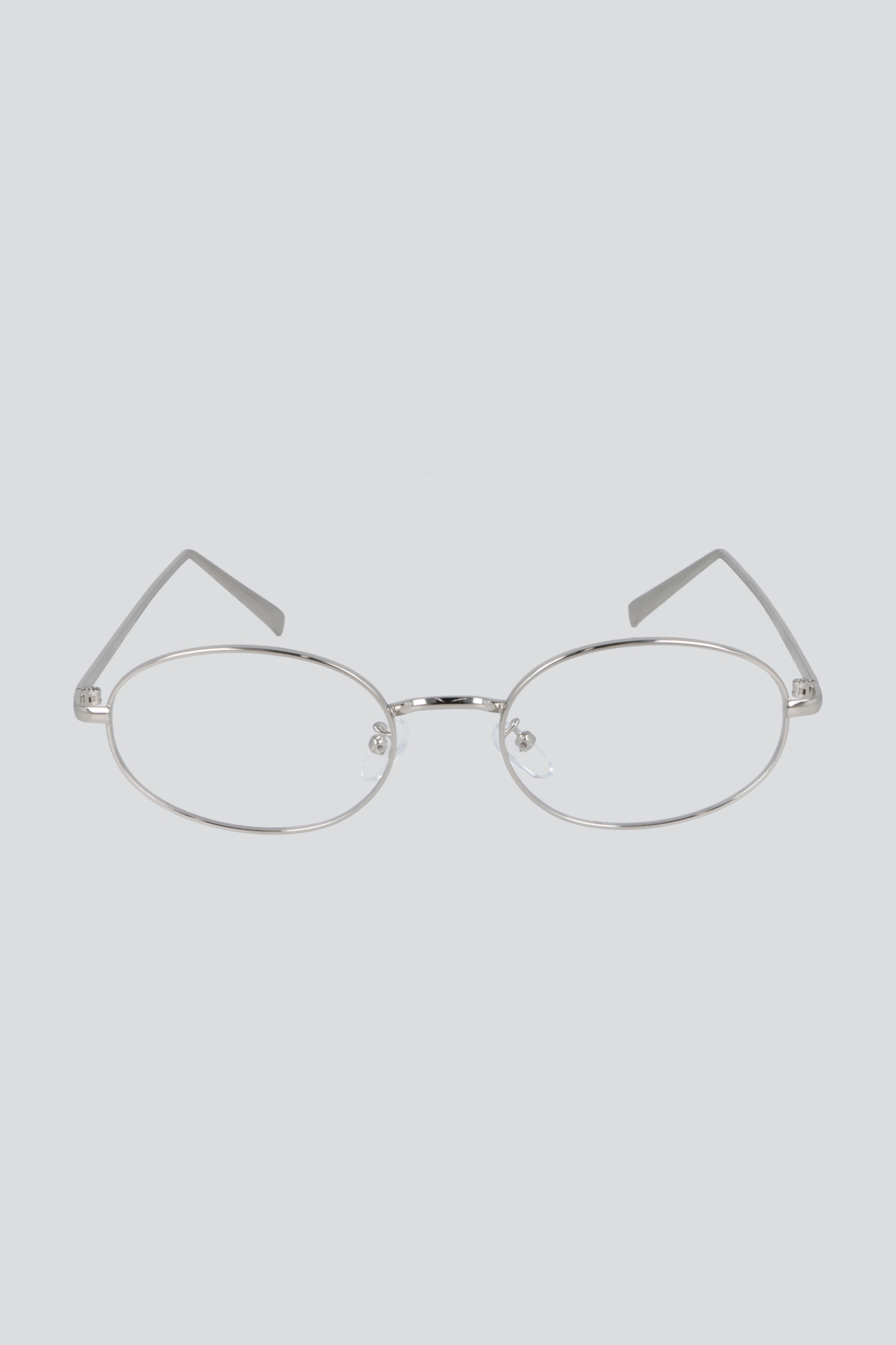 Lentes ovalados delgados luz azul PLATA