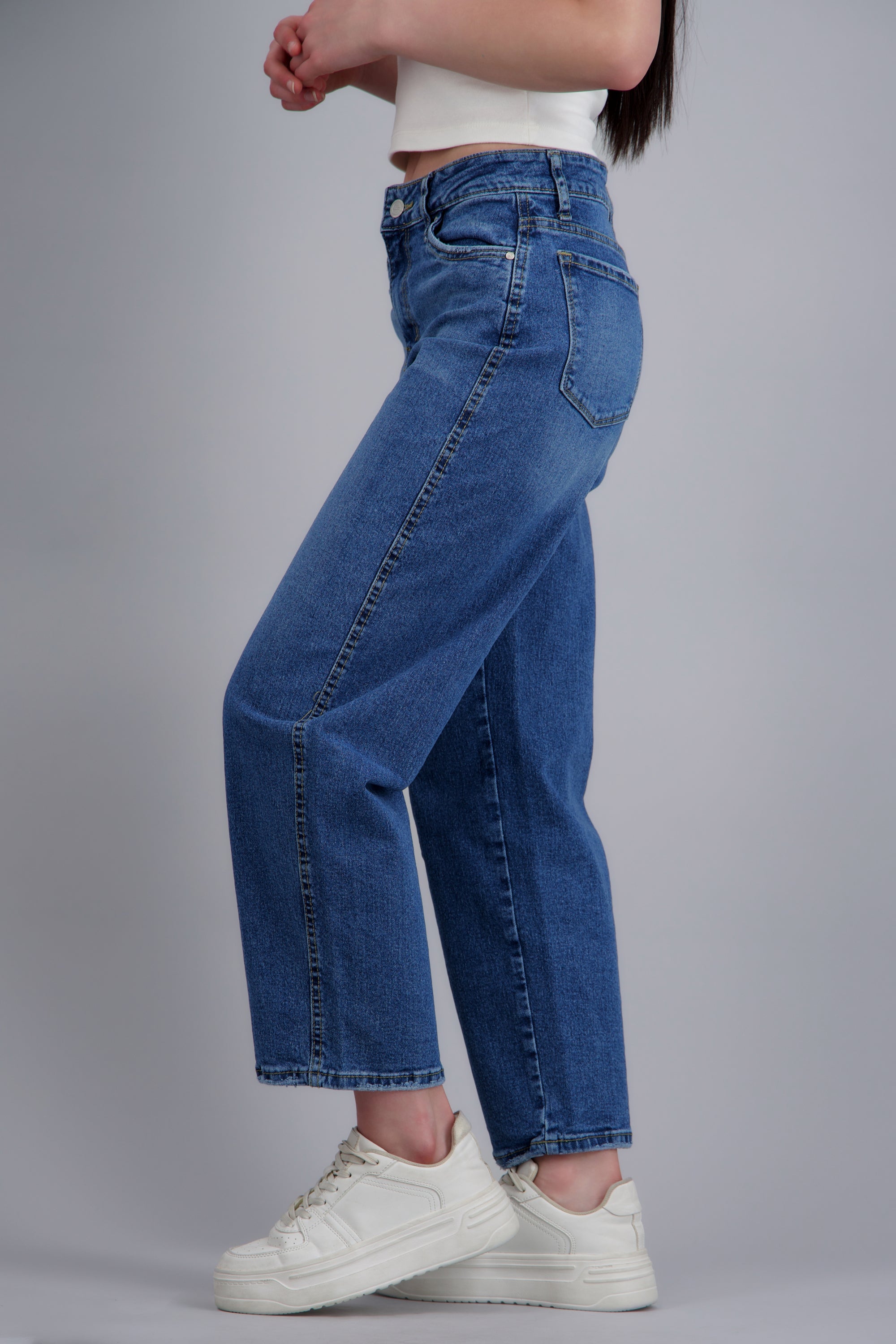 Jeans barrel mid rise MEDIUM WASH