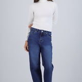 Jeans straight mid rise