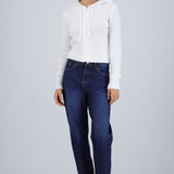 Jeans straight mid rise