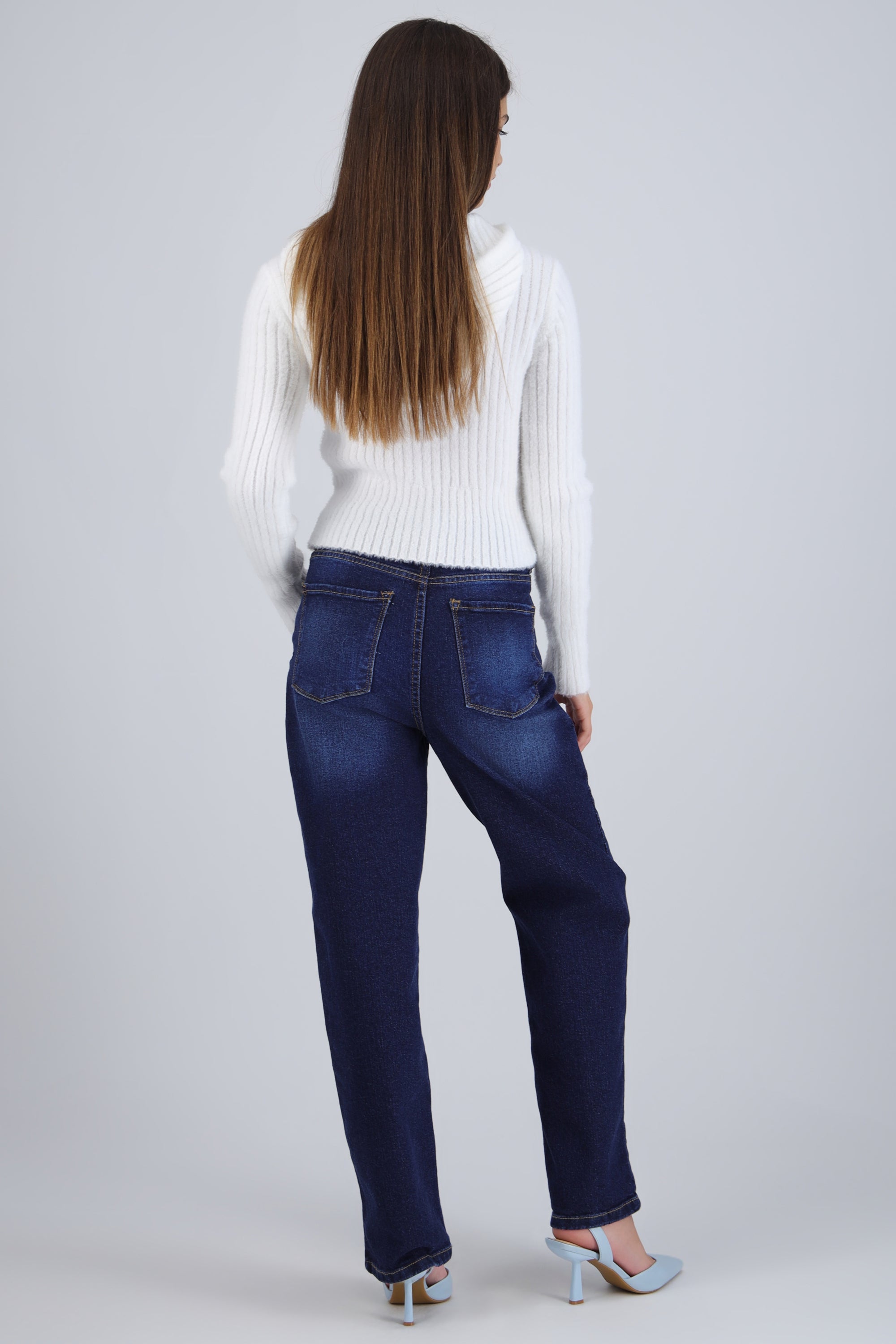 Jeans straight mid rise