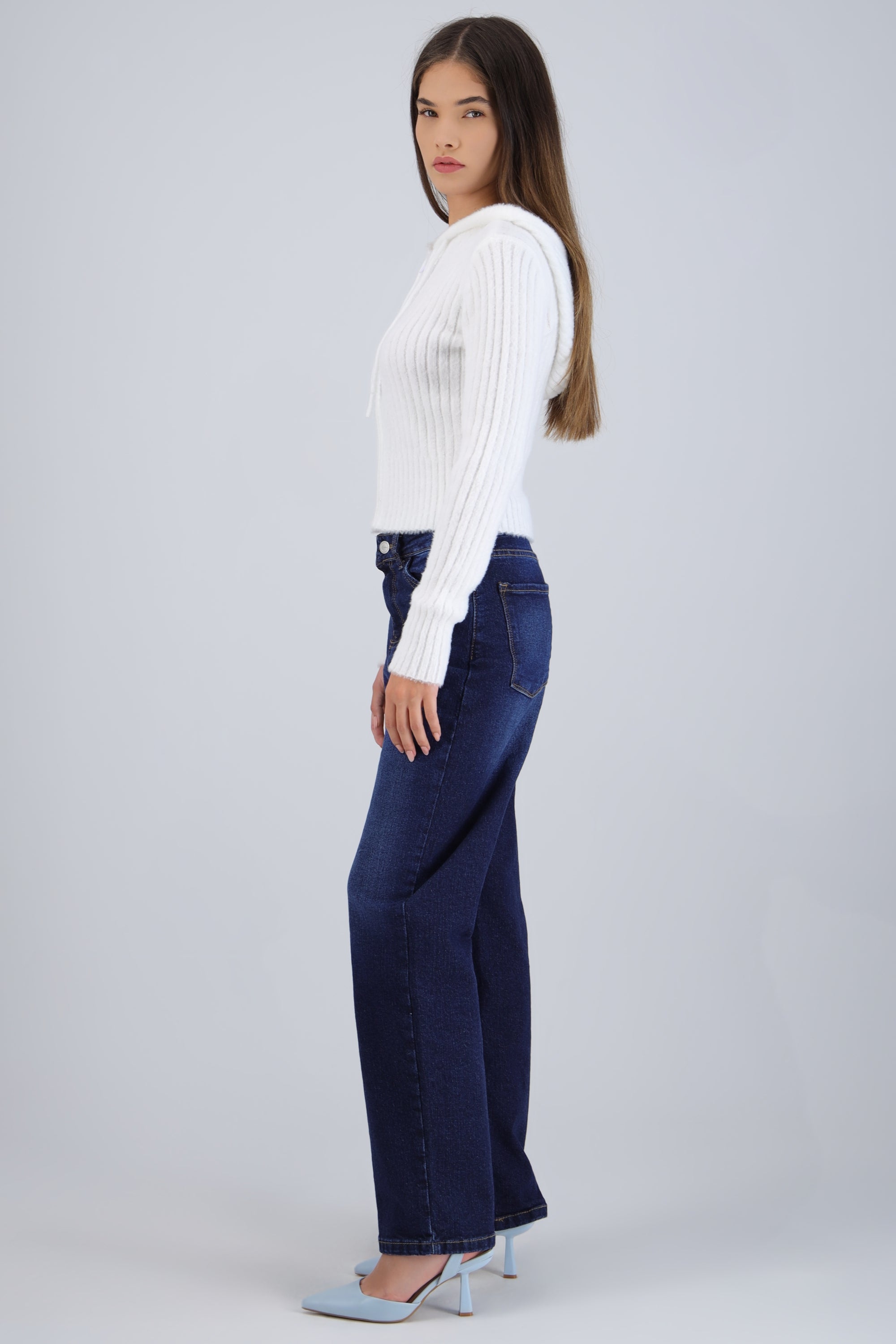 Jeans straight mid rise