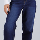 Jeans straight mid rise
