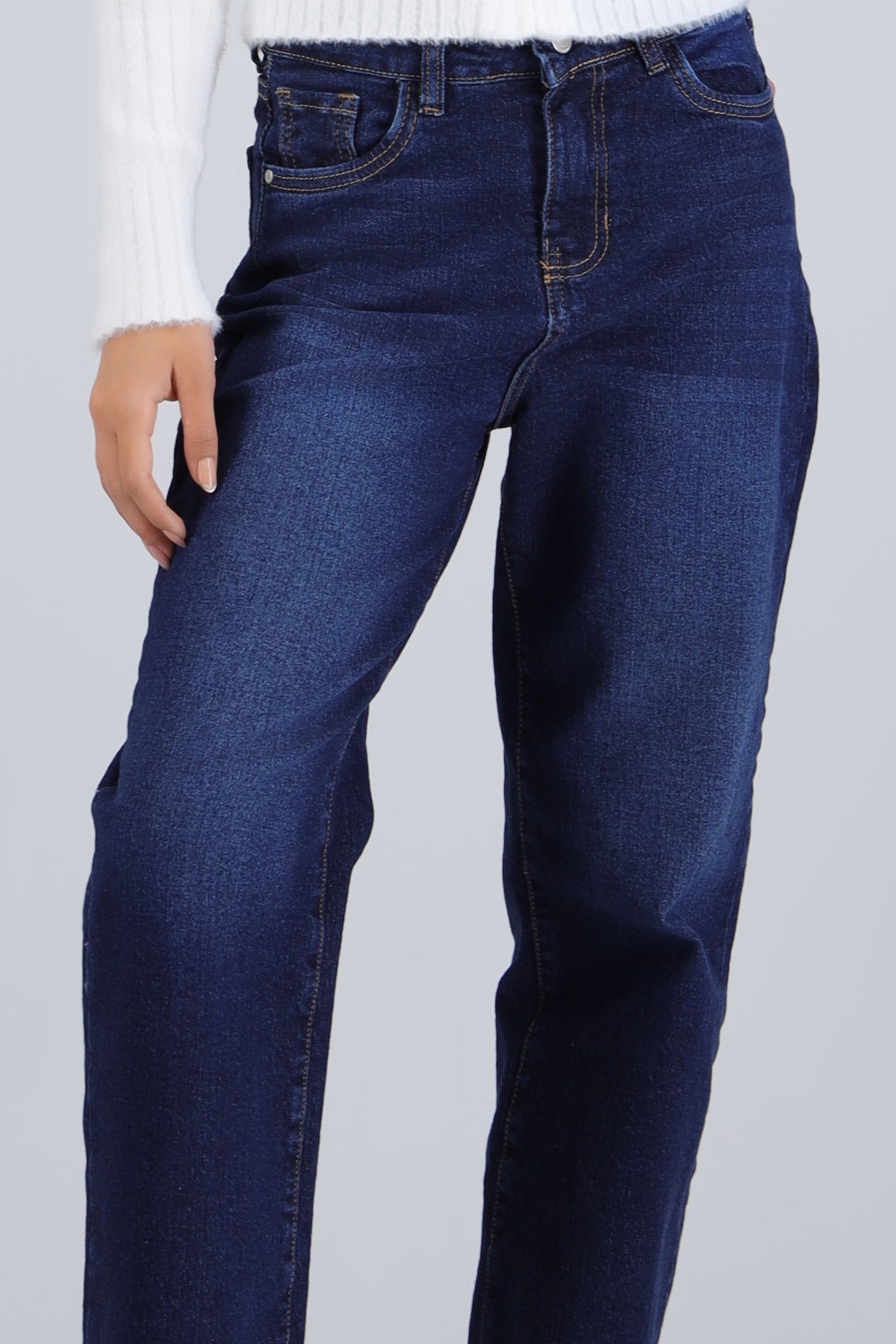 Jeans straight mid rise