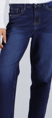 Jeans straight mid rise