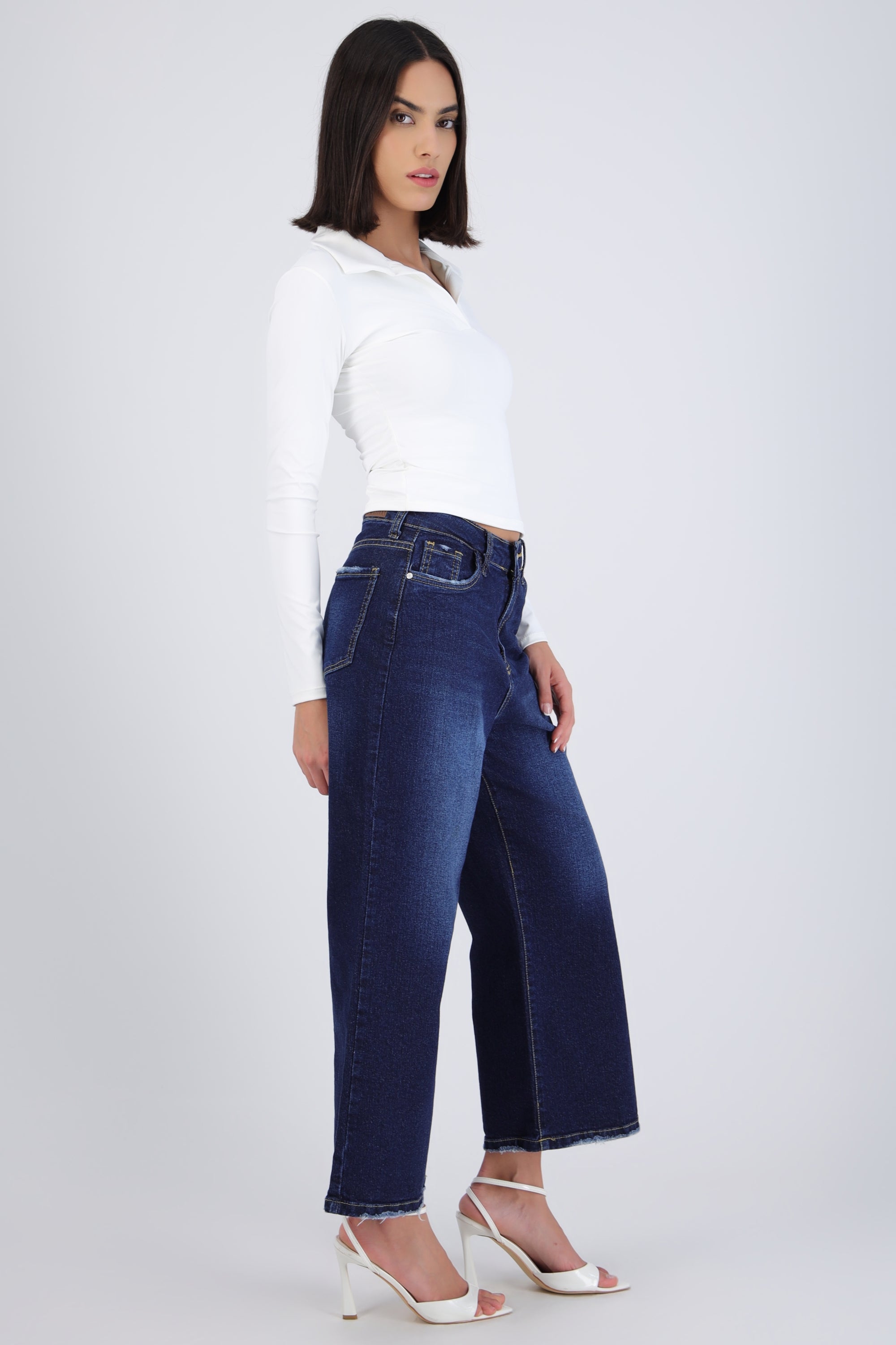 Jeans cropped mid rise