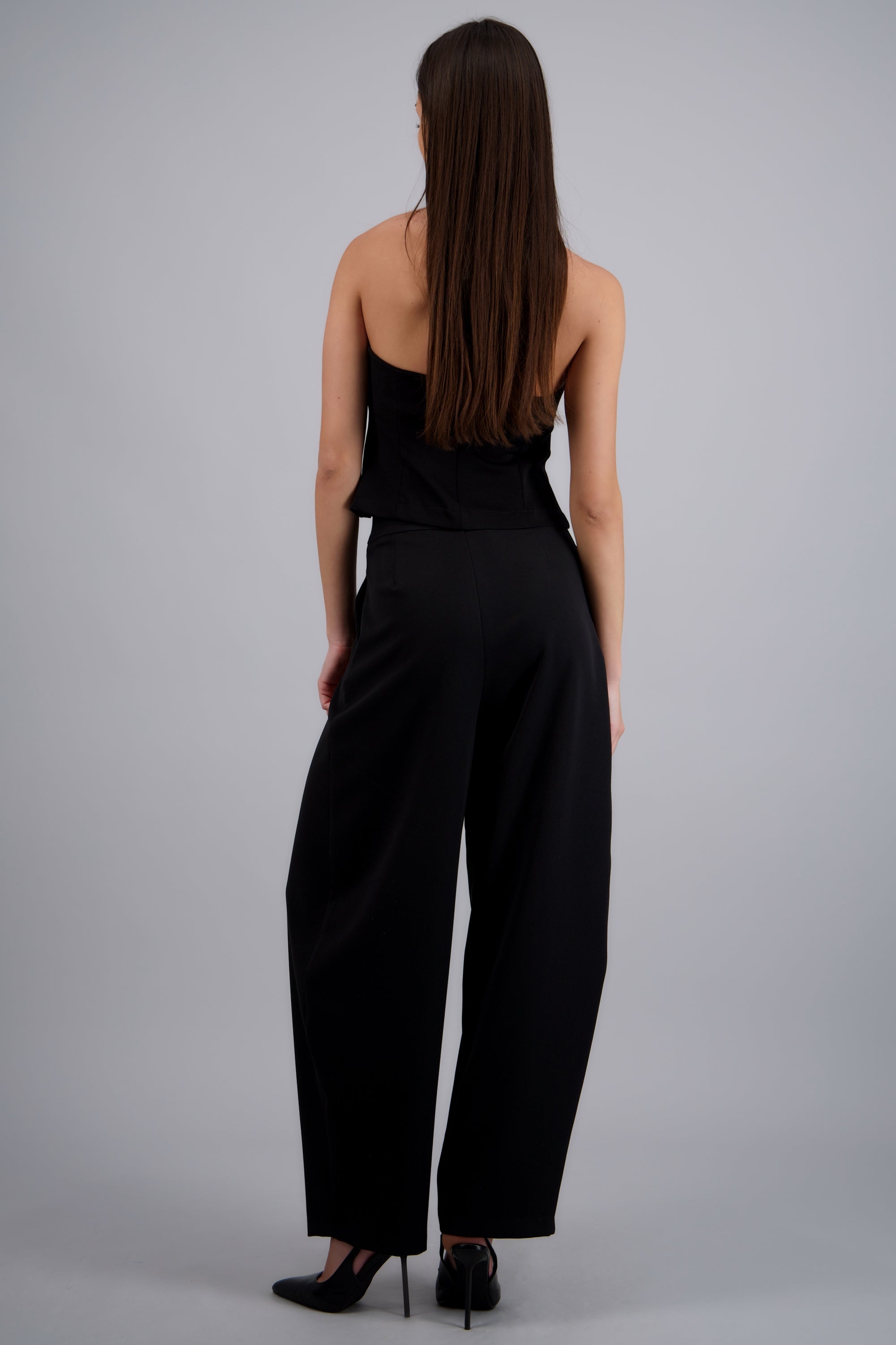Pantalón balloon pliegues NEGRO