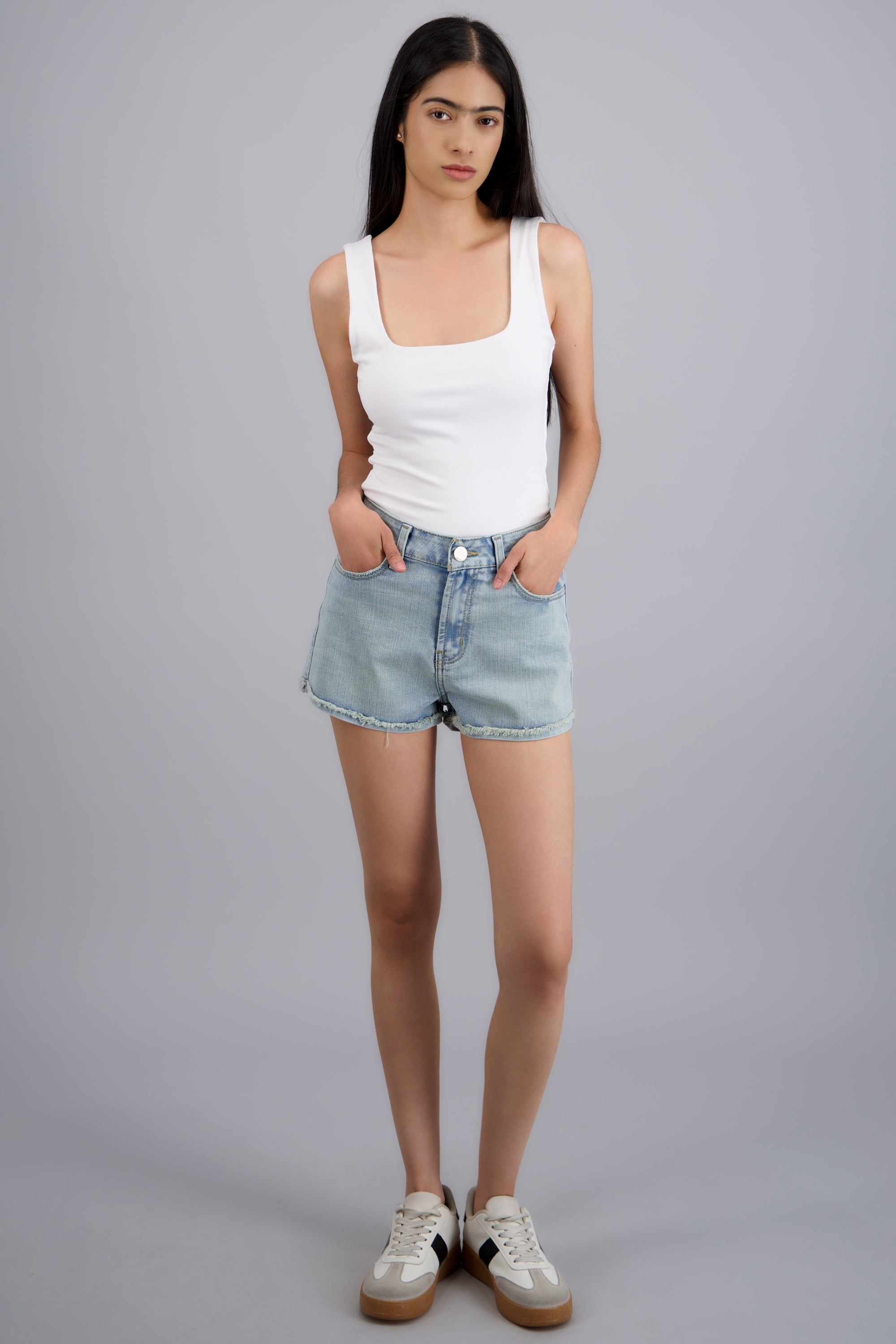 Denim short entintado LIGHT WASH