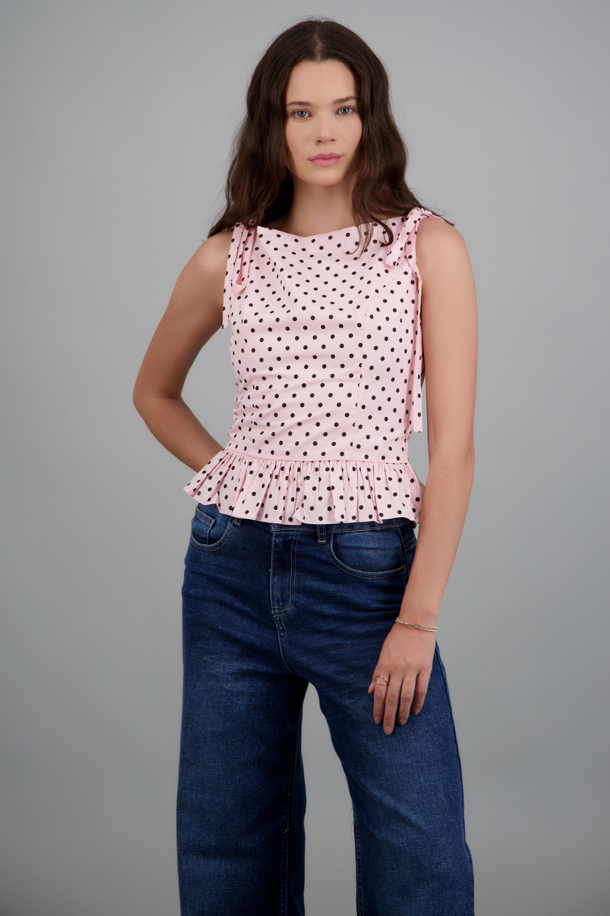 Top polkadot peplum ROSA COMBO