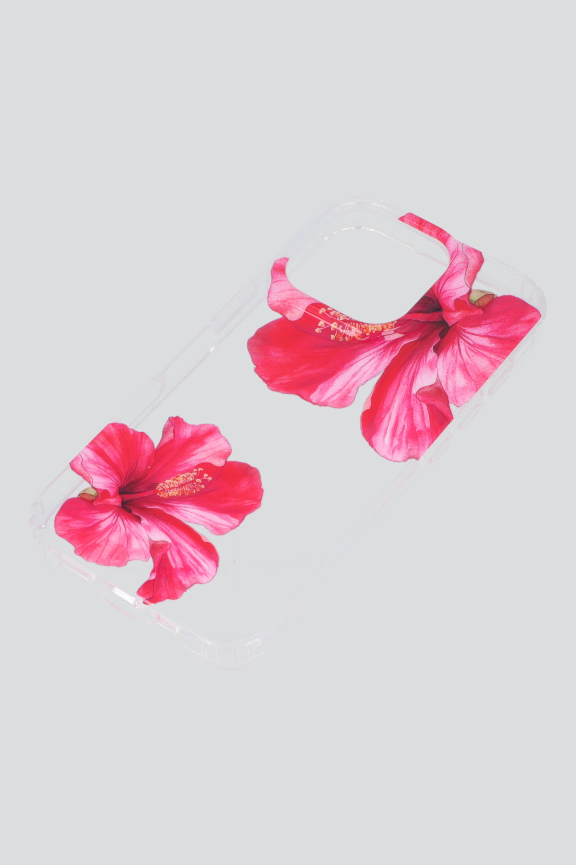 Funda iph 16 pro hibiscus ROJO