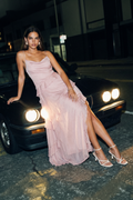 Vestido maxi detalle olanes