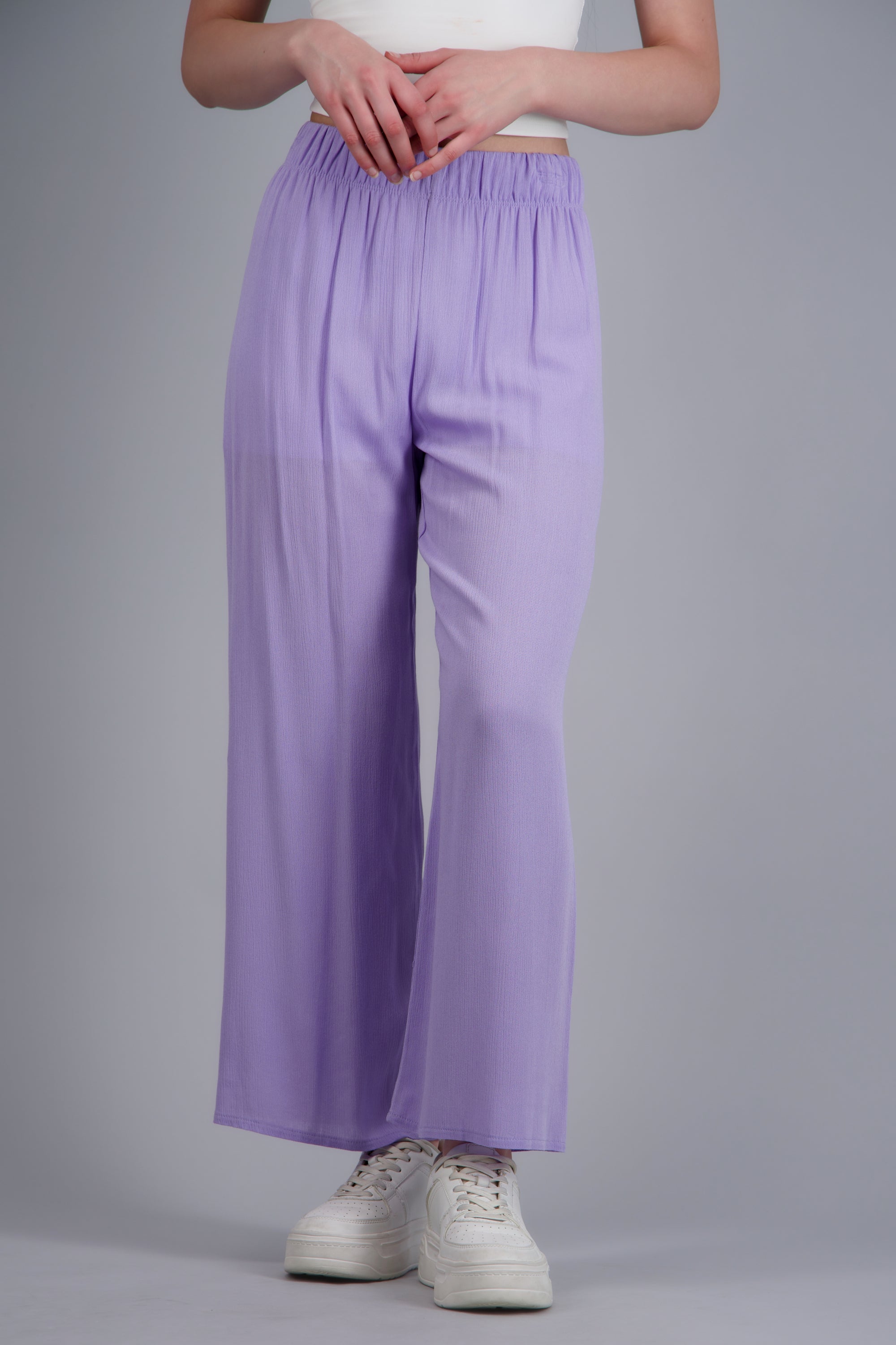 Pantalón Wide Leg Cintura Elástico LILA