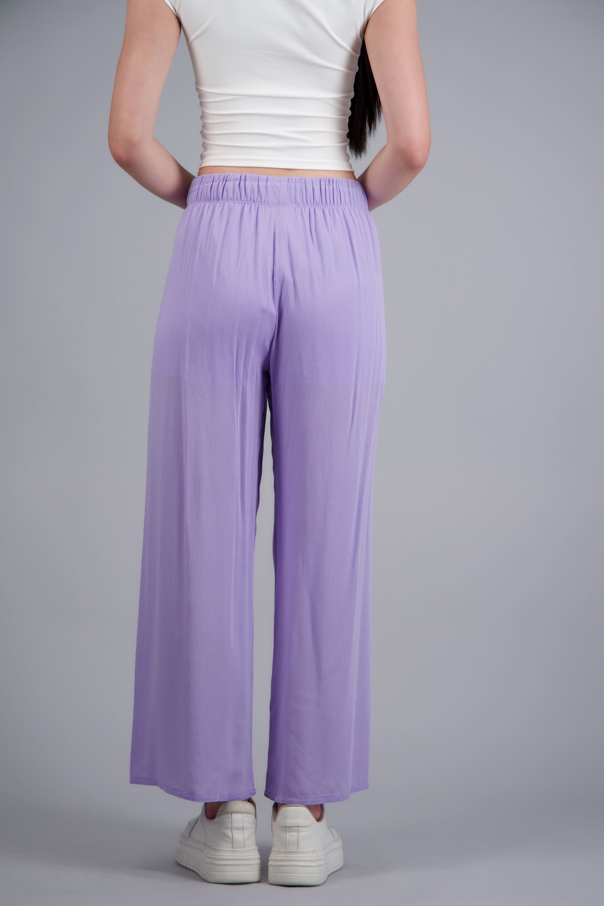 Pantalón Wide Leg Cintura Elástico LILA