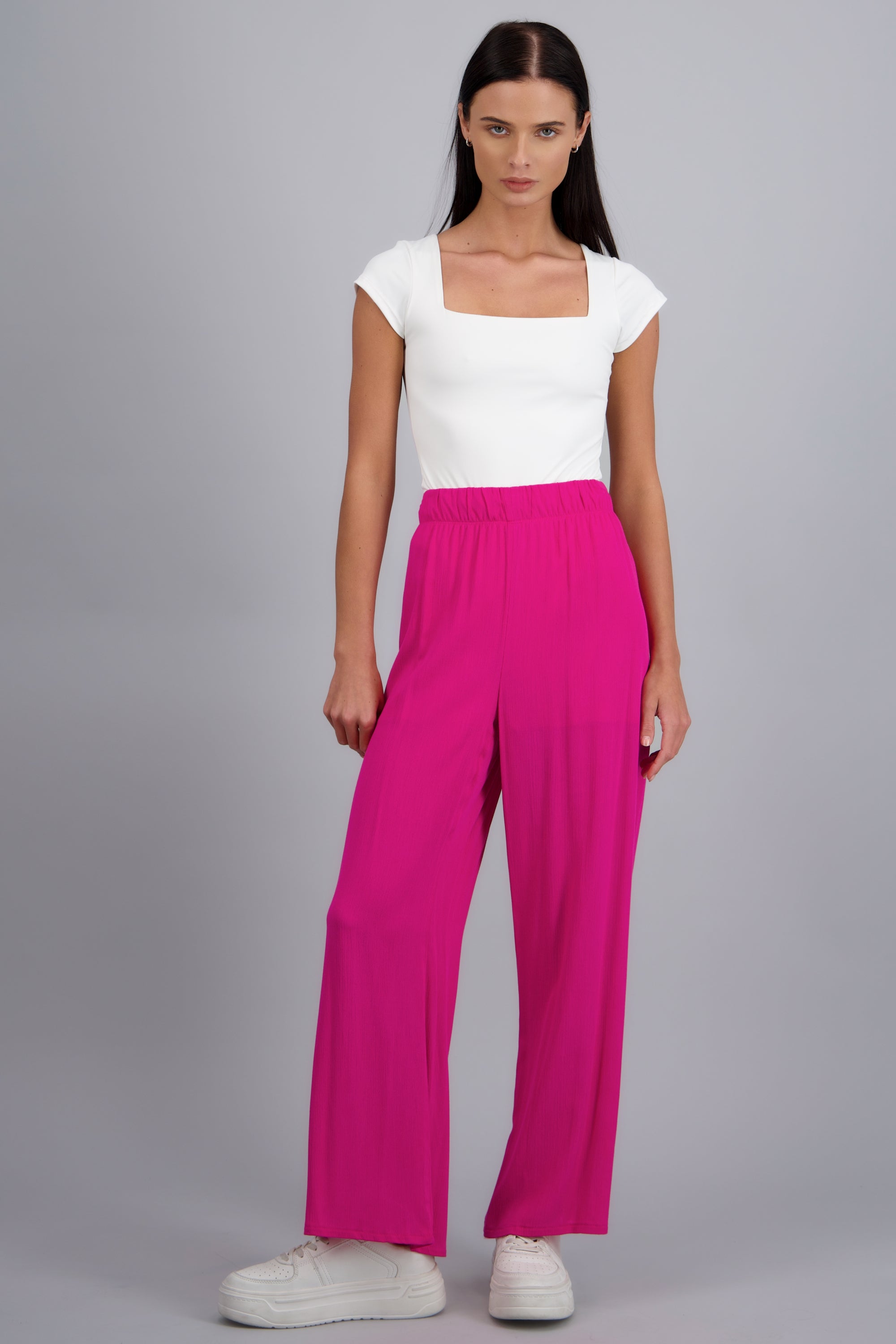 Pantalón Wide Leg Cintura Elástico FIUSHA