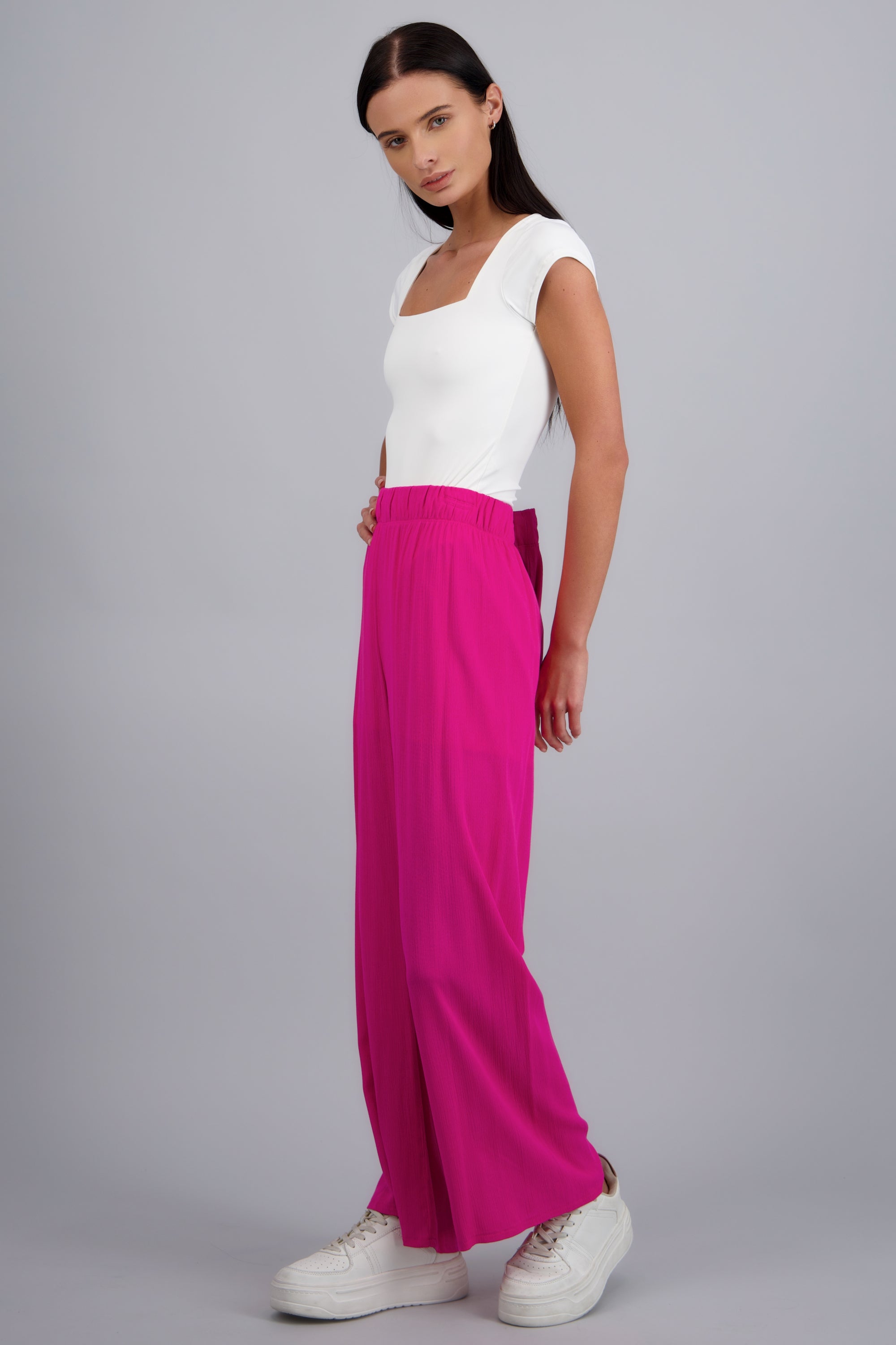 Pantalón Wide Leg Cintura Elástico FIUSHA