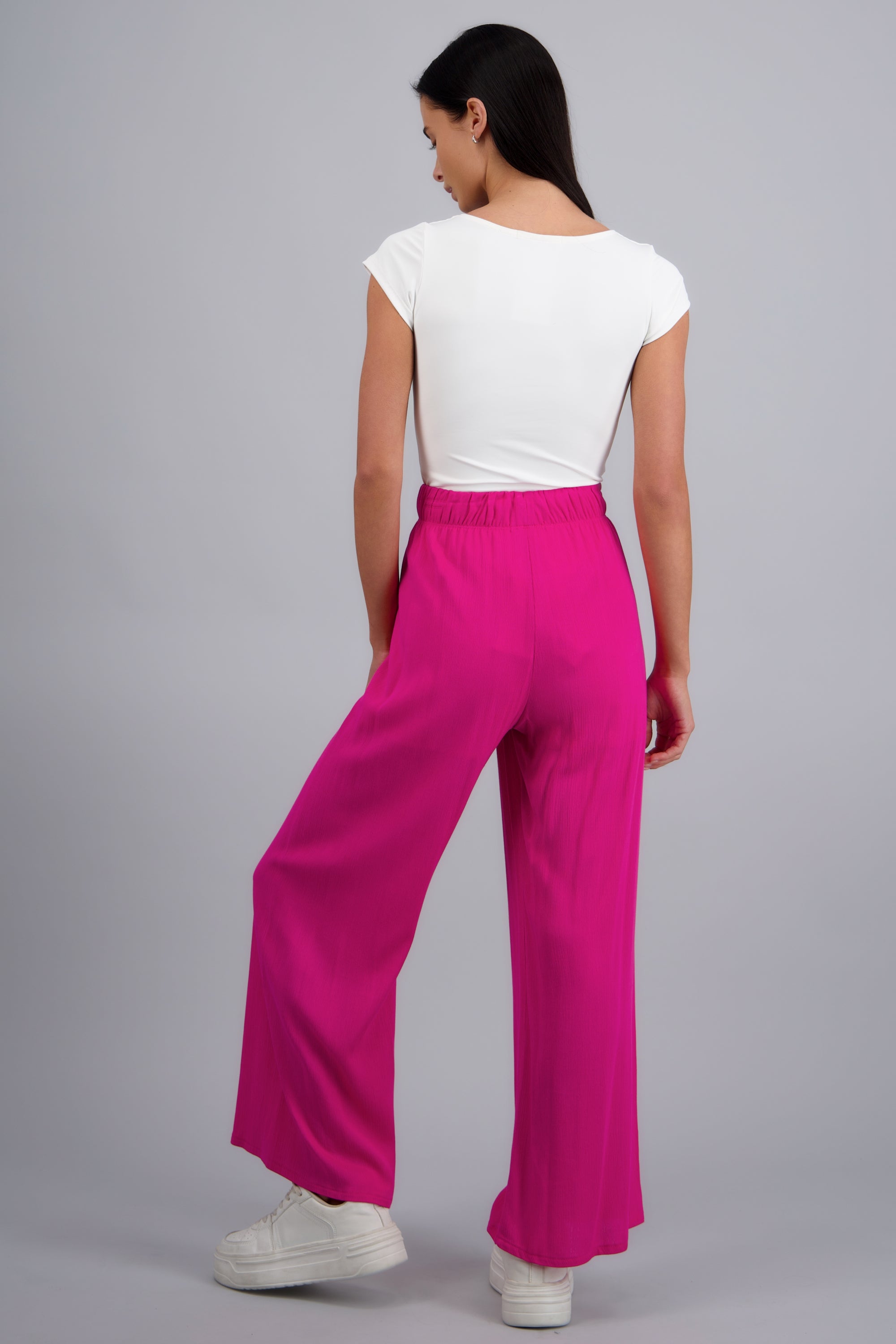 Pantalón Wide Leg Cintura Elástico FIUSHA