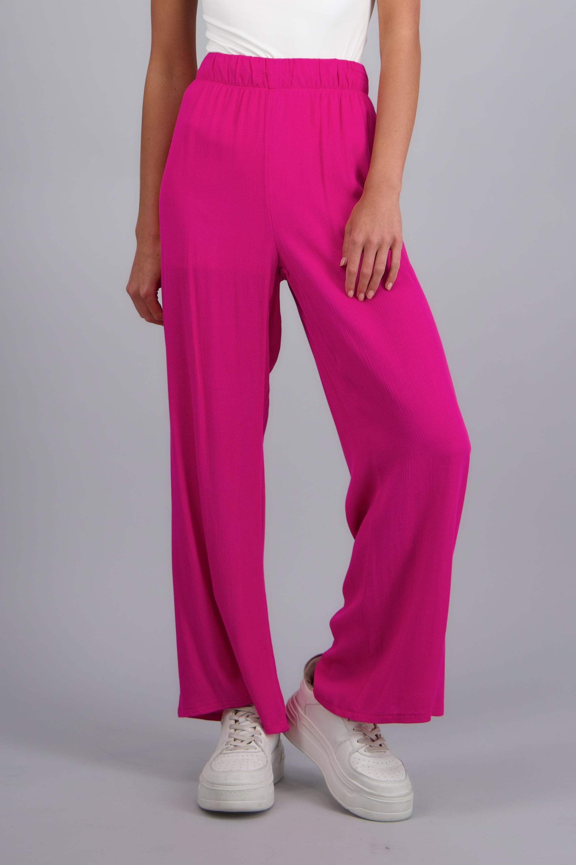 Pantalón Wide Leg Cintura Elástico FIUSHA