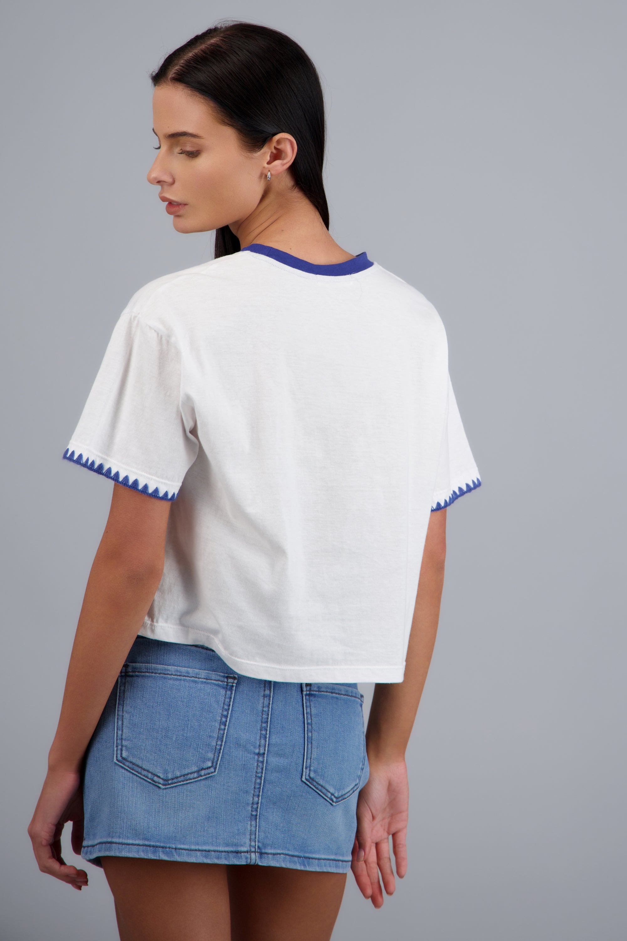Playera estampada vacation manga corta BLANCO COMBO