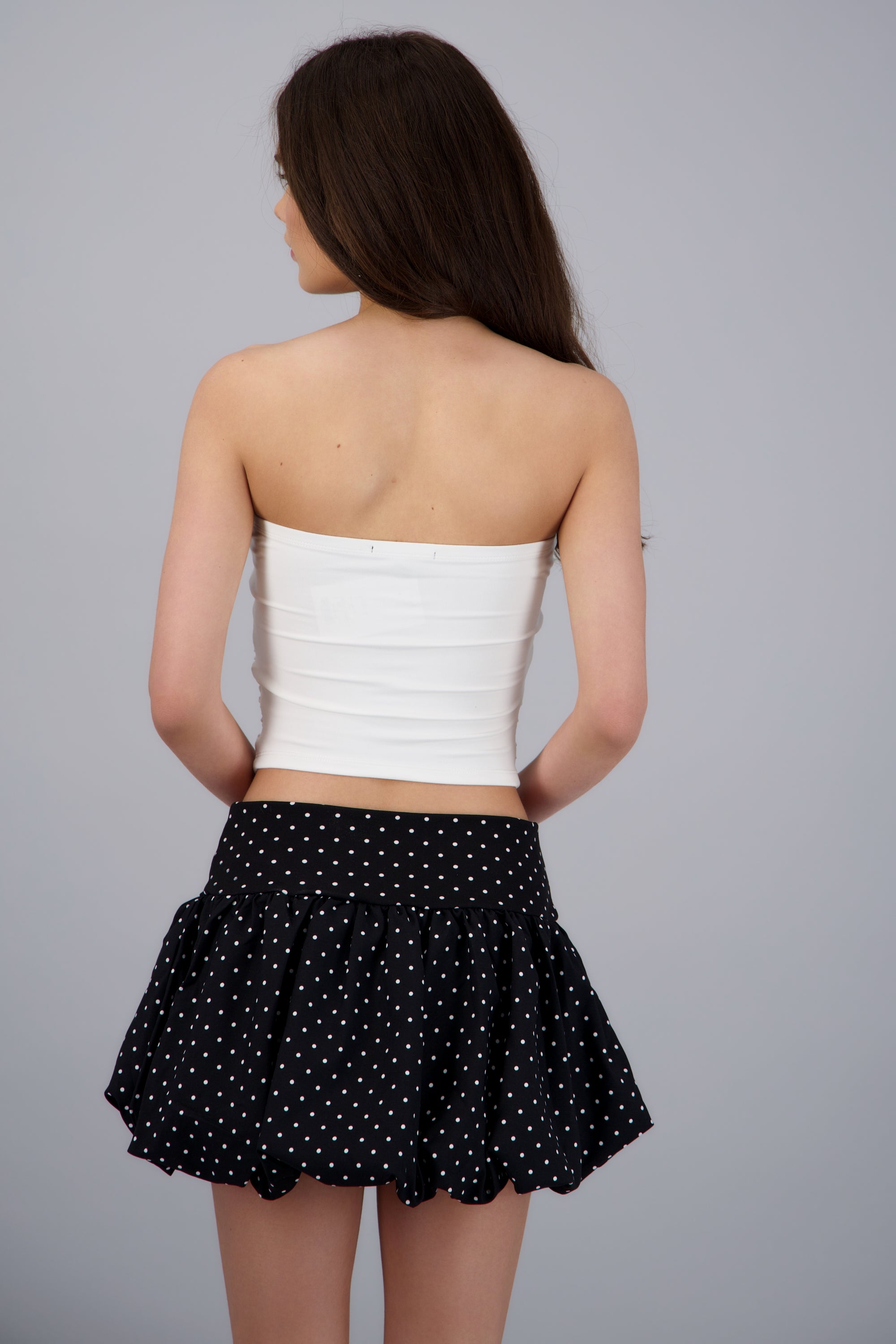 Top tubo detalle drapeado BLANCO