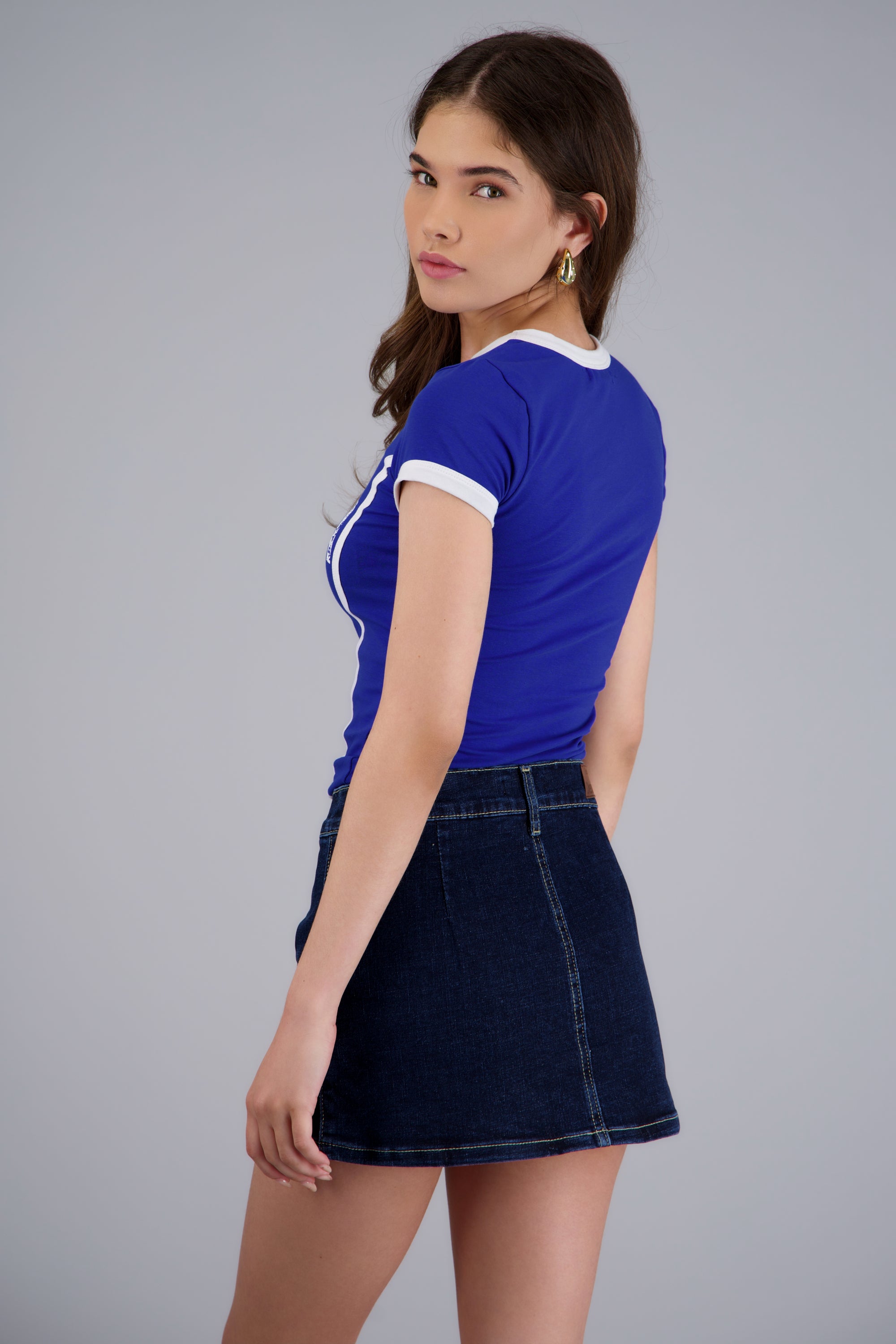 Playera estampada Italia AZUL REY