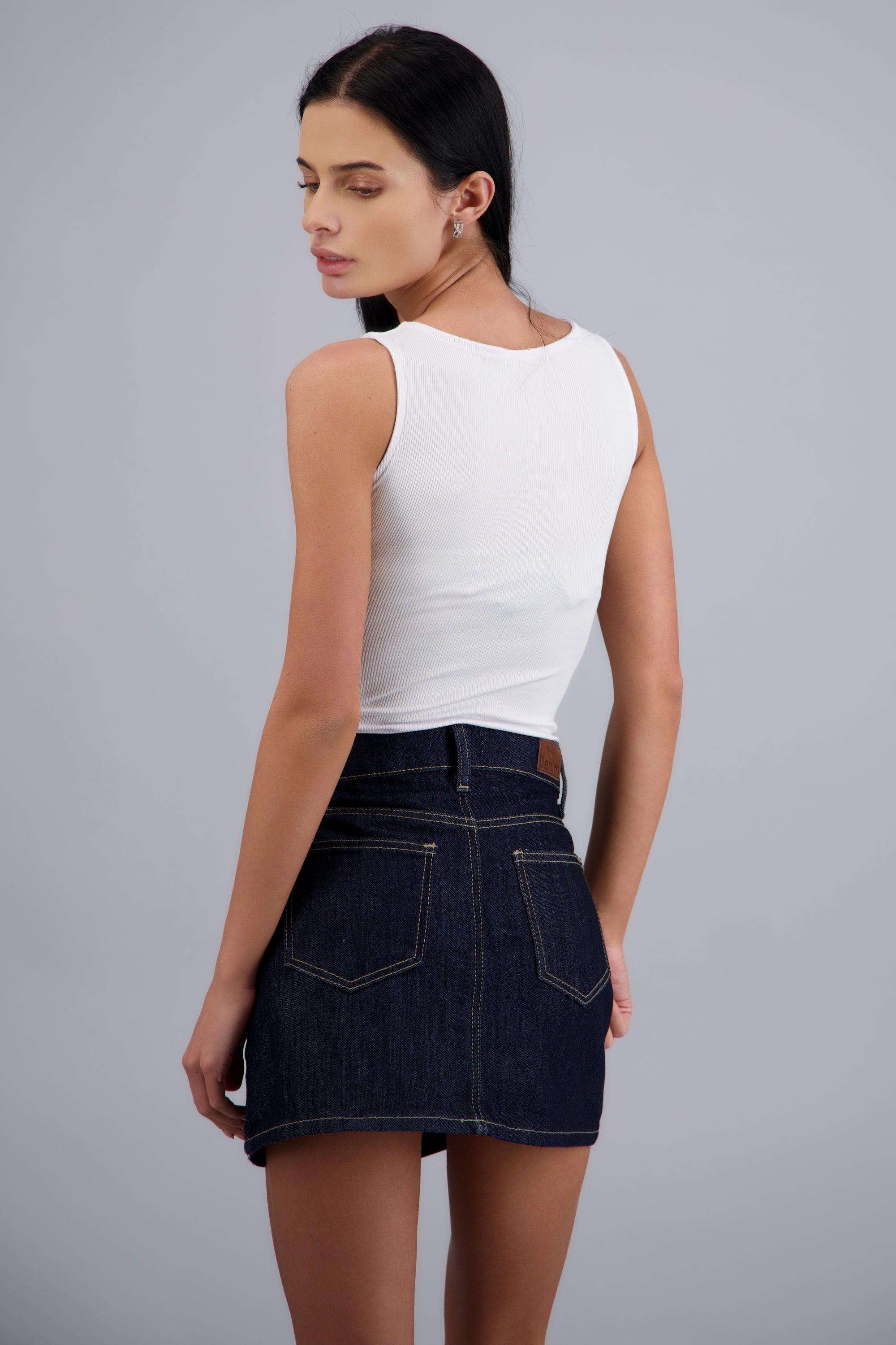Bodysuit escote barco sin manga rib BLANCO