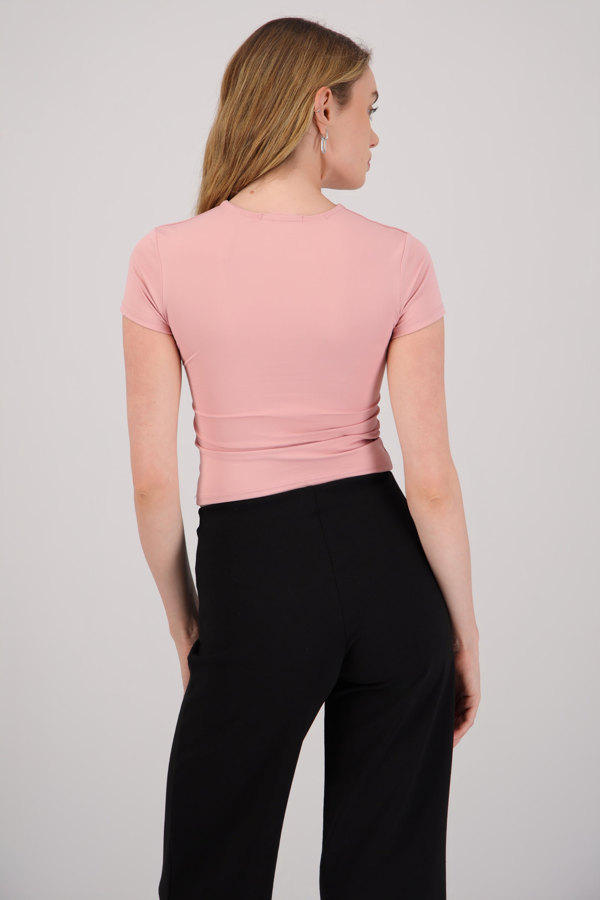 Top escote scoop manga carta PALO DE ROSA