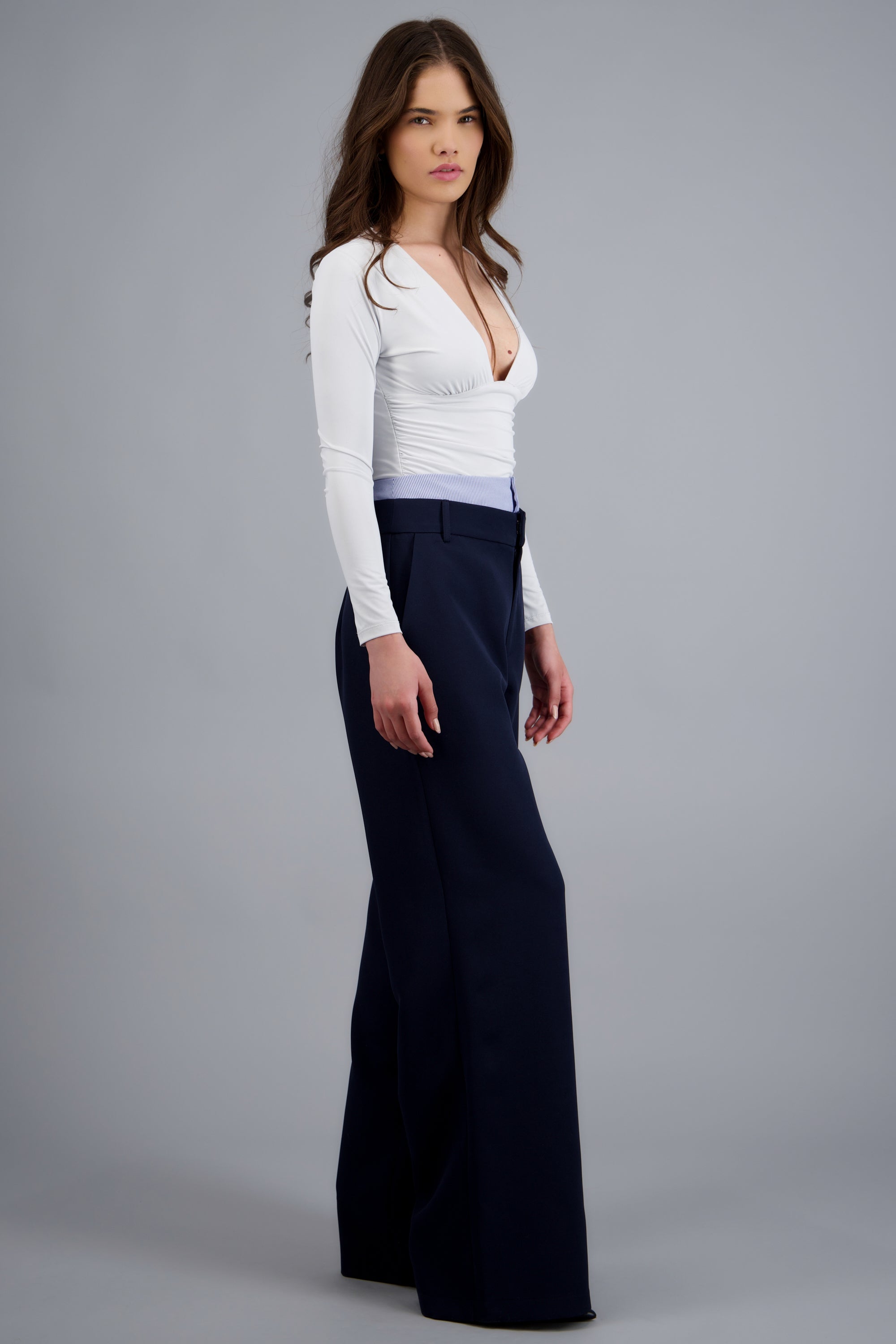 Pantalon sastre con pretina doble MARINO