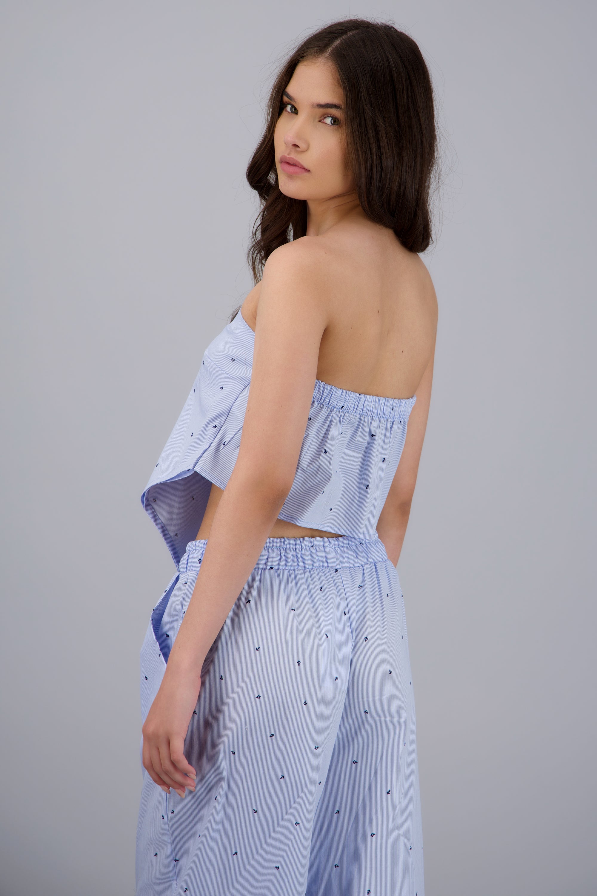 Top strapless bandana AZUL COMBO